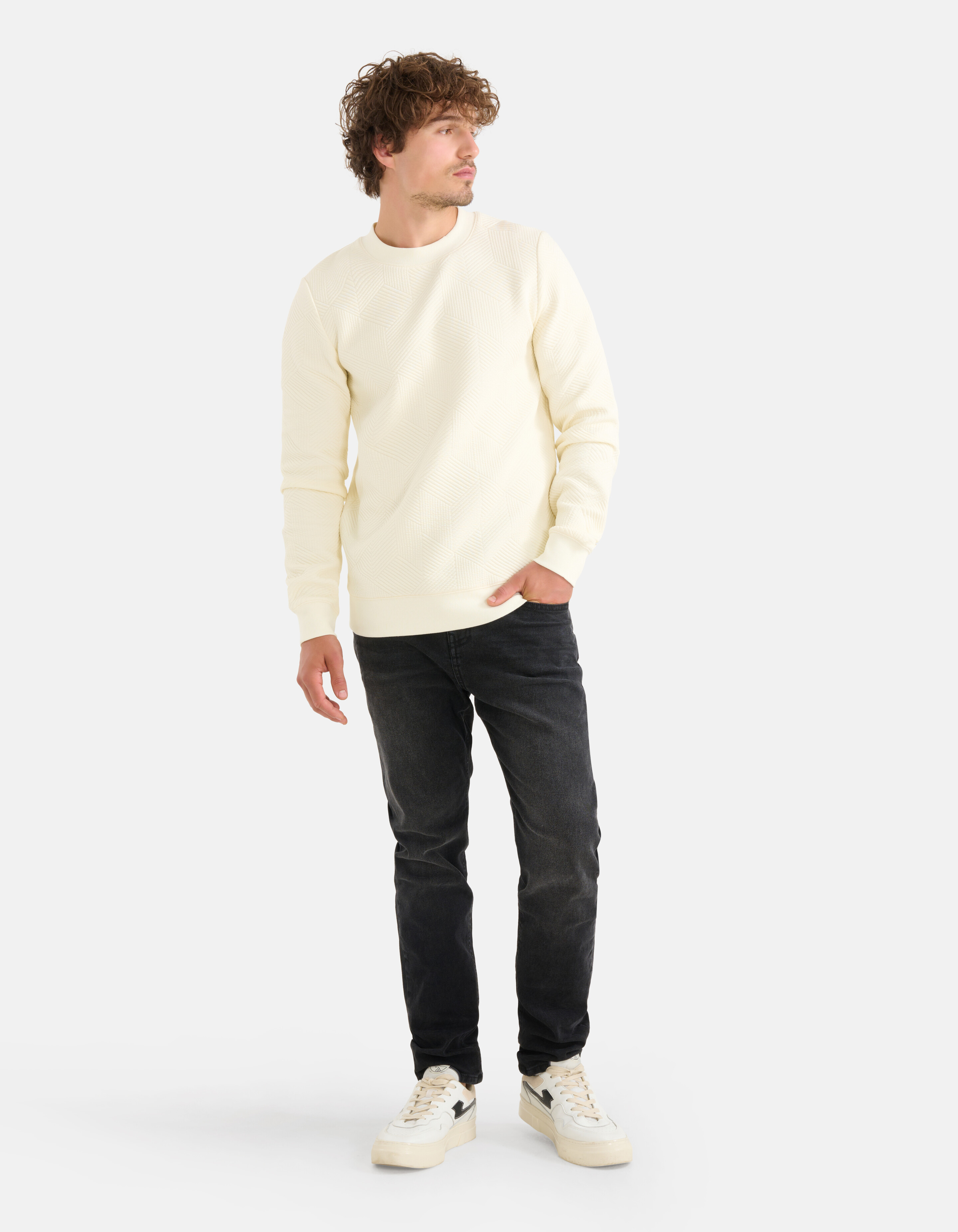 Geometrischer Pullover Off White SHOEBY MEN
