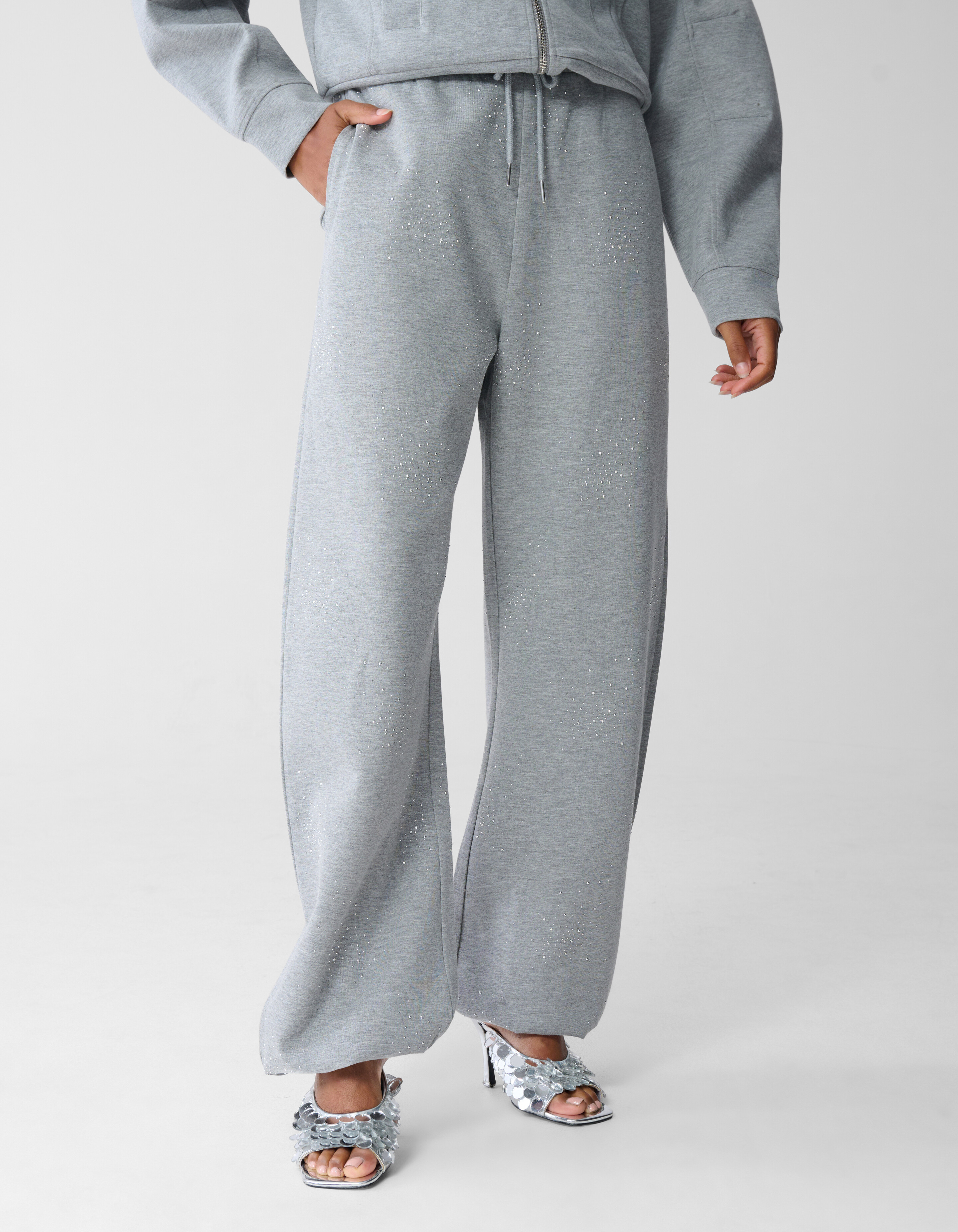 Strass Jogginghose Hellgrau Von Fred SHOEBY WOMEN