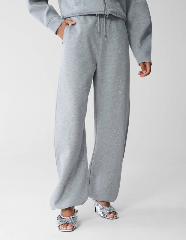 Strass Jogginghose Hellgrau Von Fred SHOEBY WOMEN