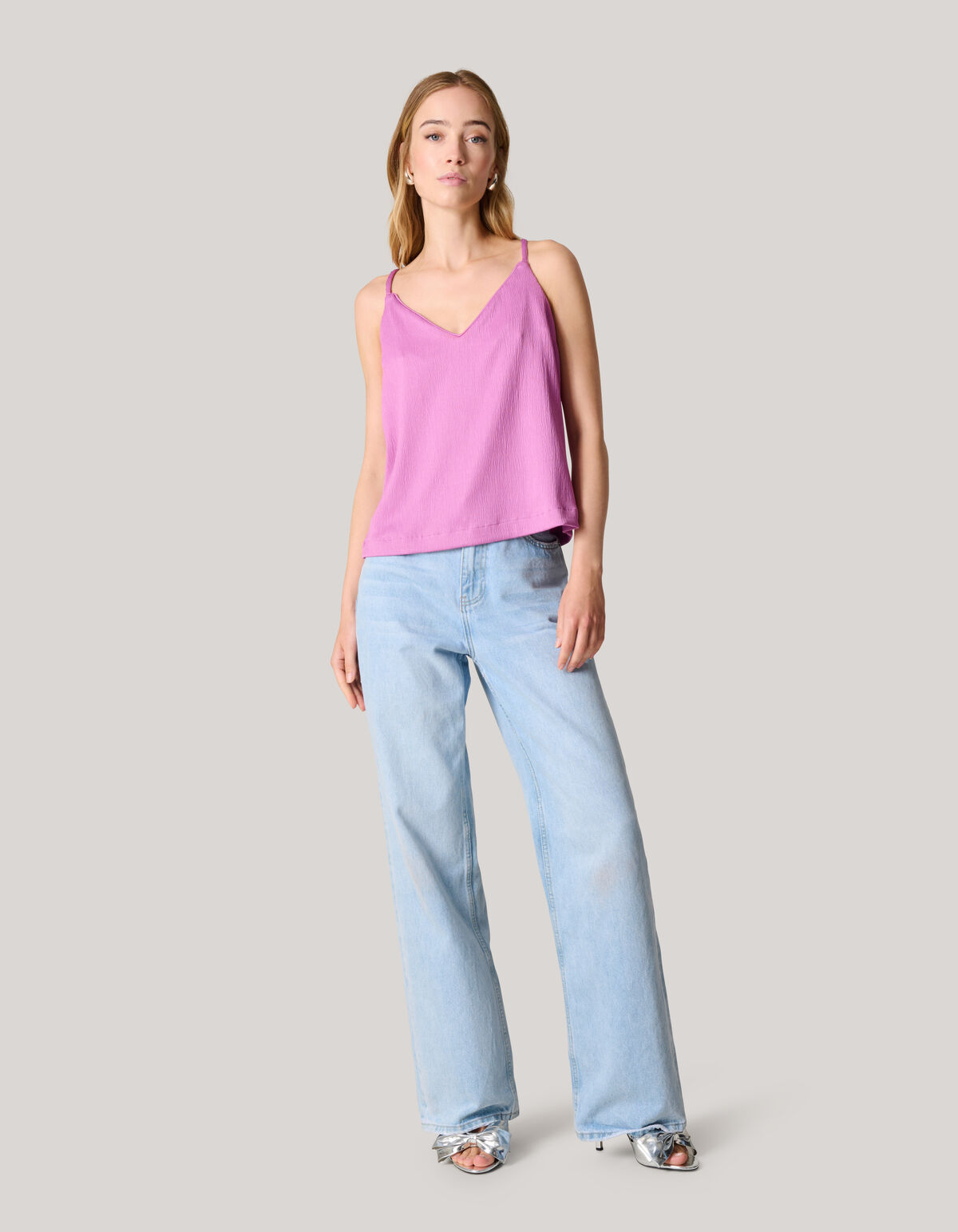 Crinkle Singlet Rosa SHOEBY WOMEN