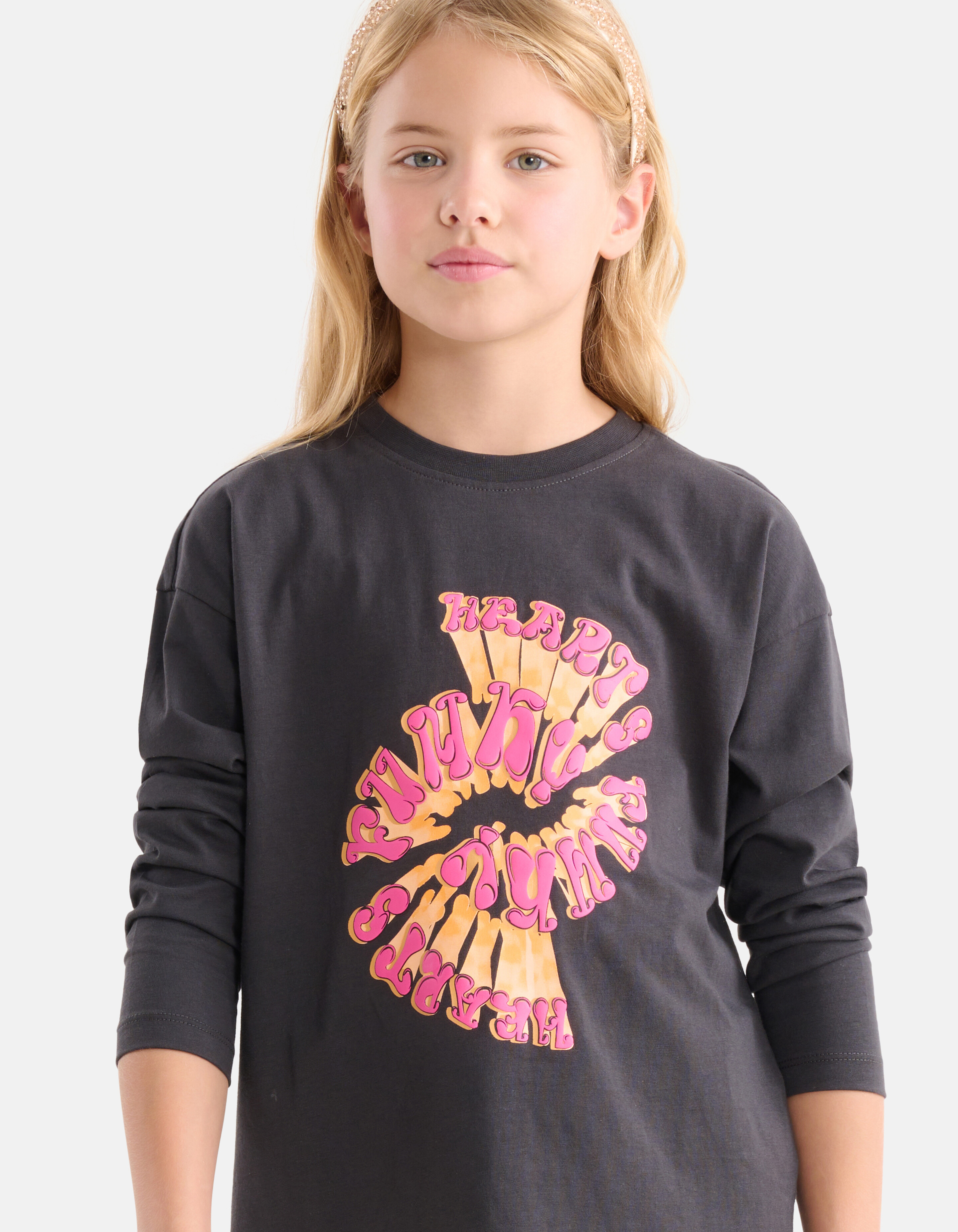 Artwork Longsleeve Dunkelgrau SHOEBY GIRLS