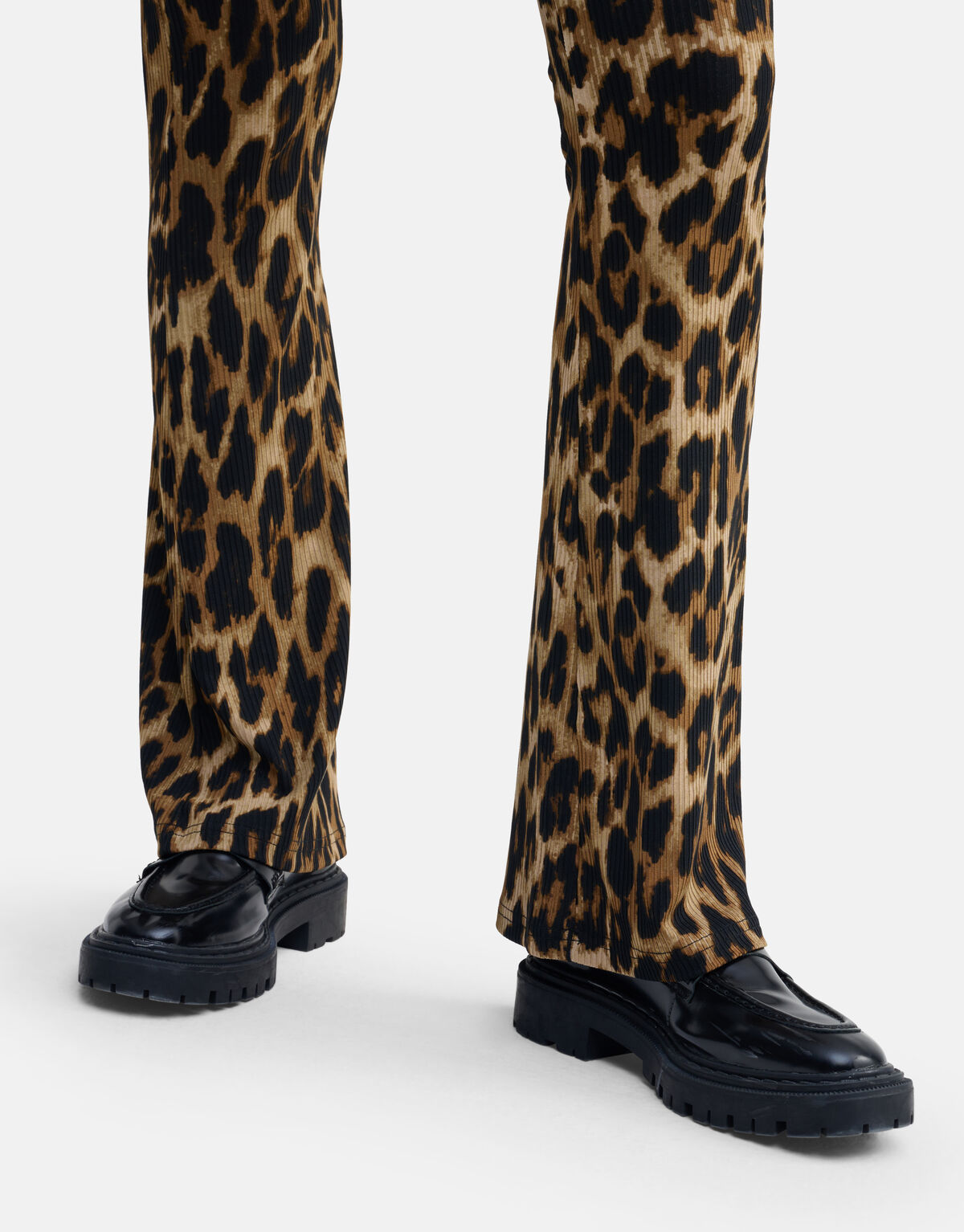 Schlaghosen-Leggings aus Rippstoff Animal SHOEBY WOMEN