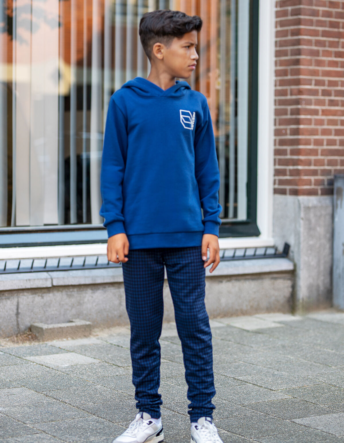 Karo-Hose Dunkelblau SHOEBY BOYS