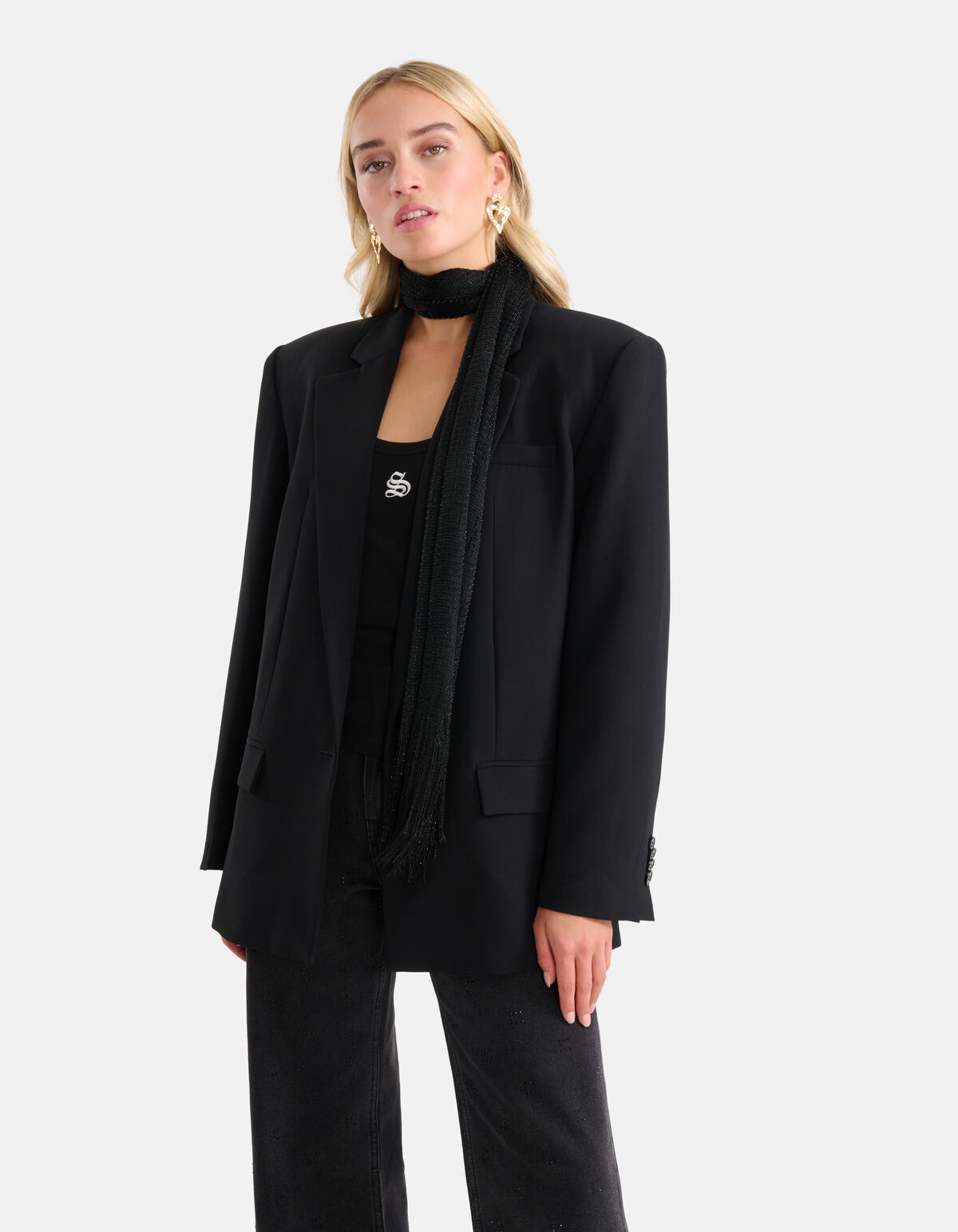 Glitzerschal Schwarz SHOEBY ACCESSOIRES