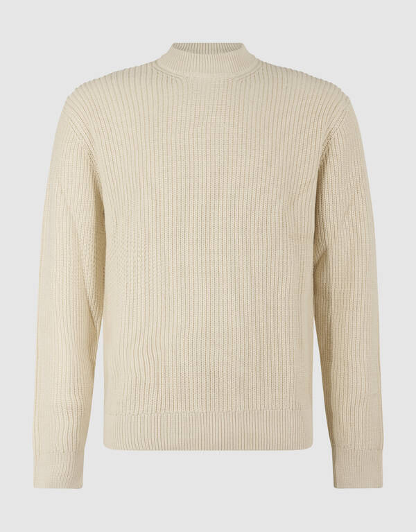 Rundhals-Strickpullover Sand SHOEBY MEN