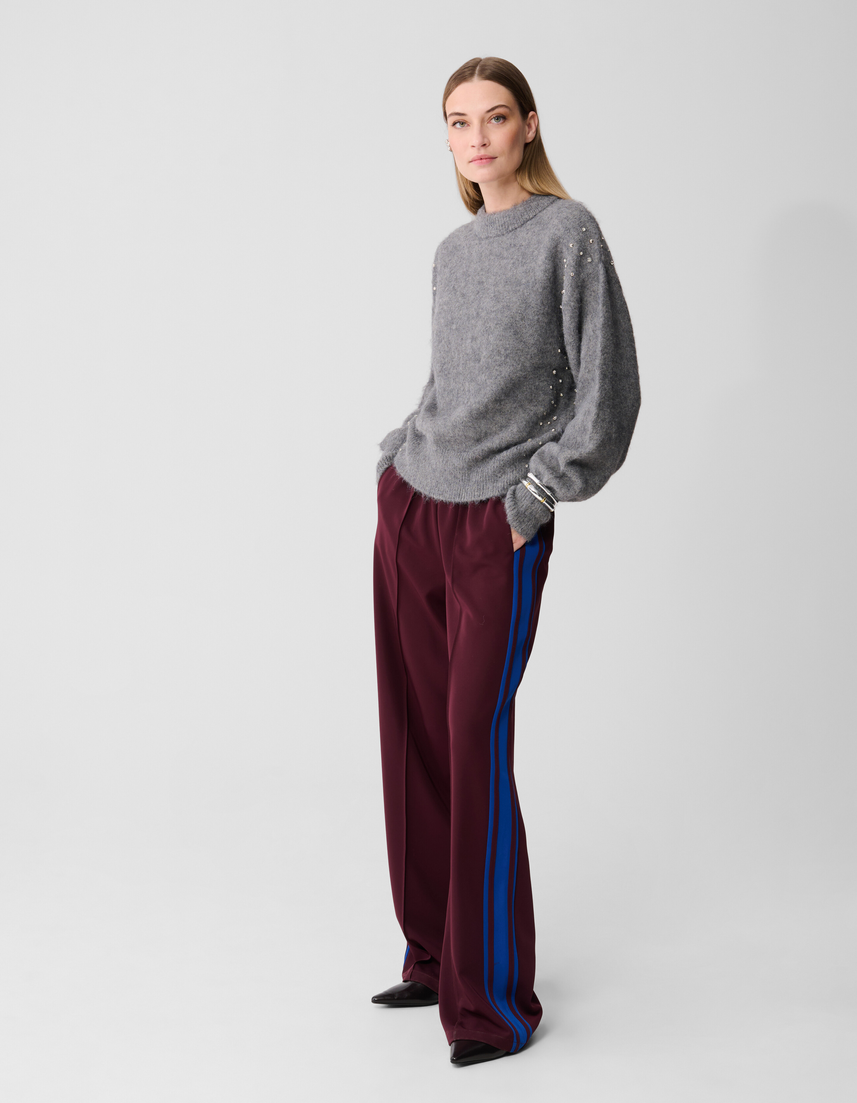 Sportliche, weite Hose, dunkelrot SHOEBY WOMEN