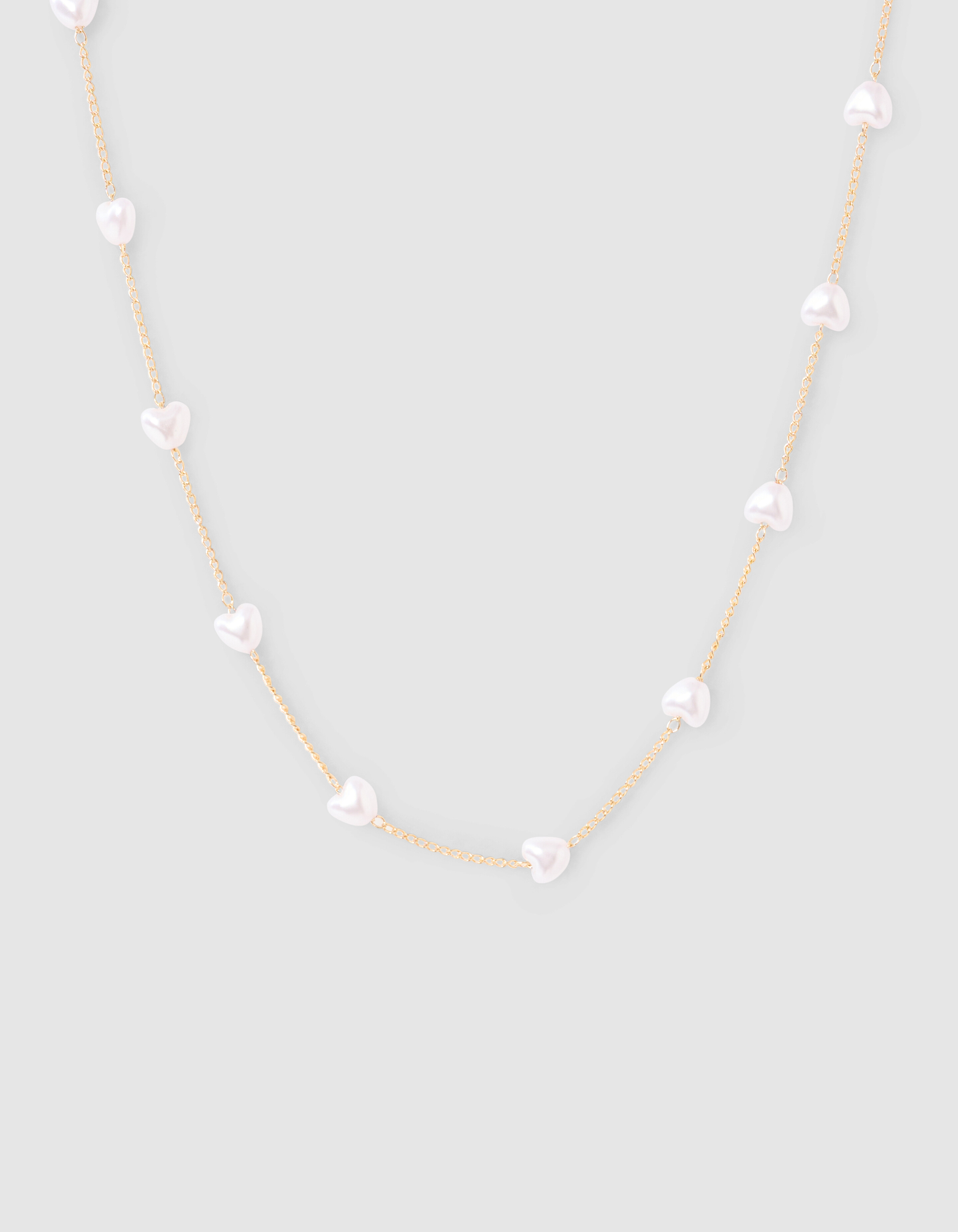 Halskette mit gepufftem Herzmotiv, Gold SHOEBY ACCESSOIRES