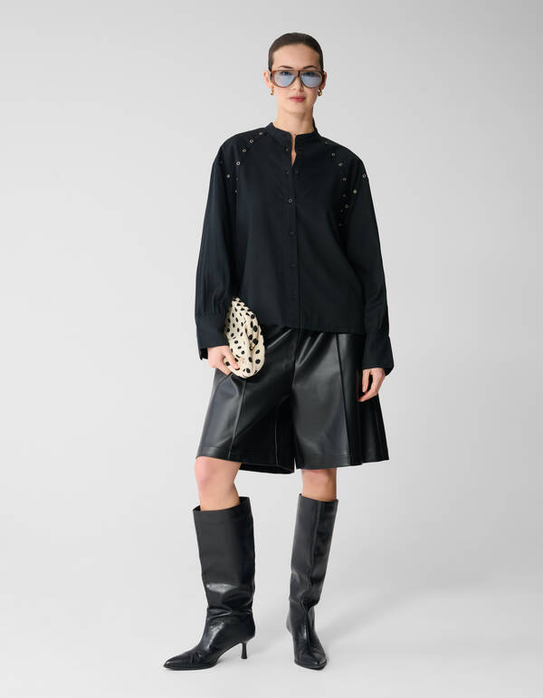 Eyelet Bluse Schwarz SHOEBY WOMEN