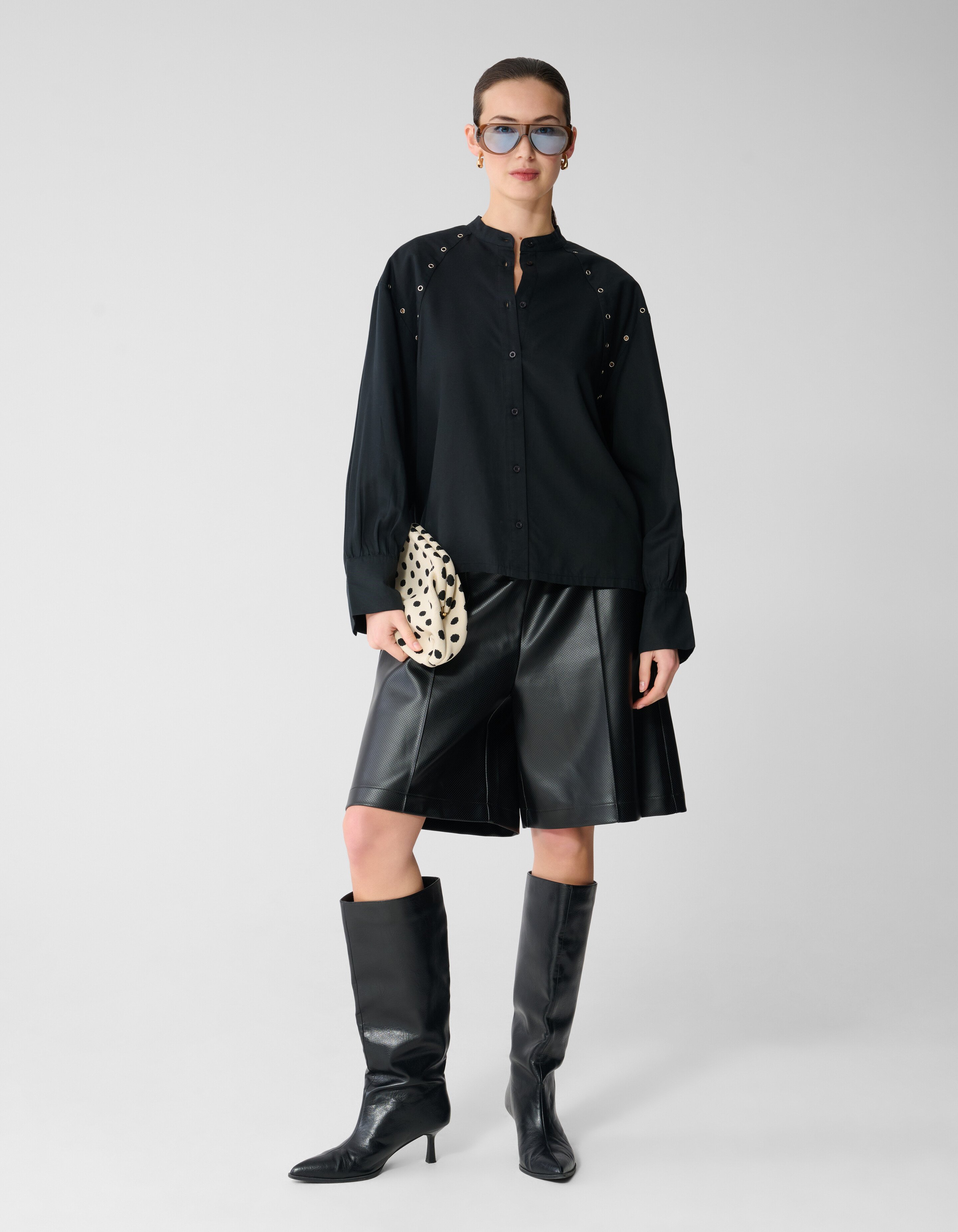 Eyelet Bluse Schwarz SHOEBY WOMEN