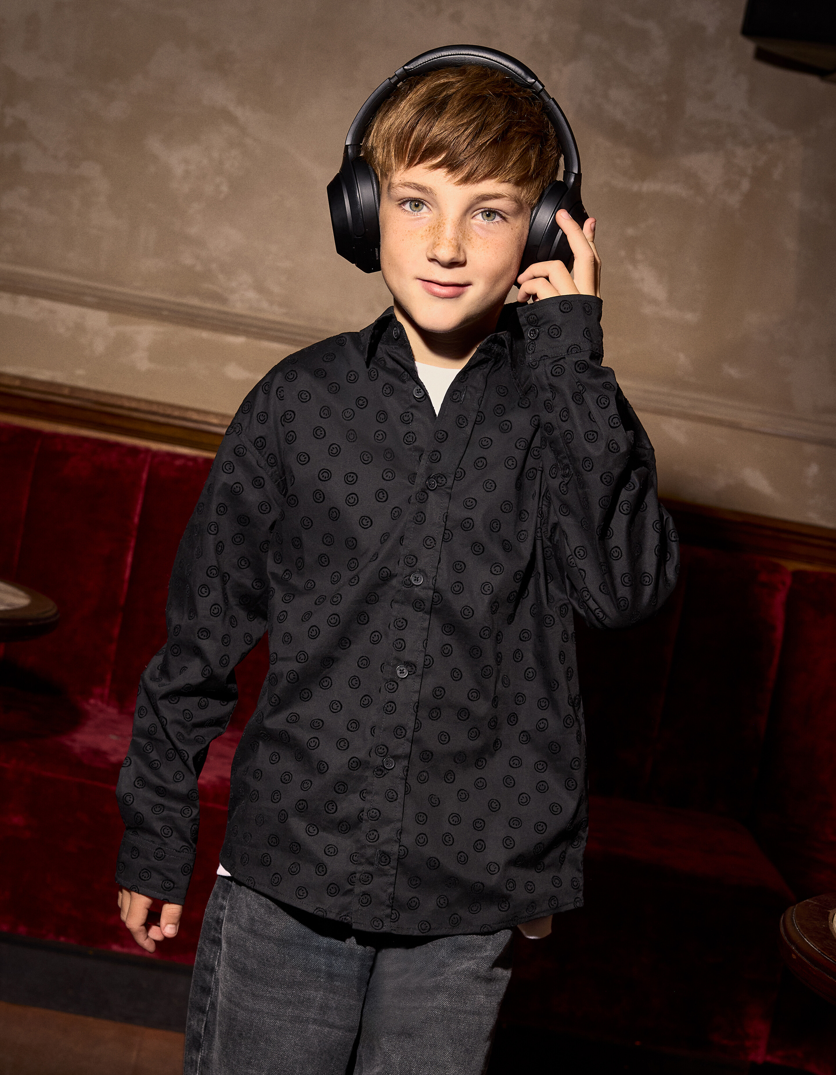 Smile Shirt Schwarz SHOEBY BOYS