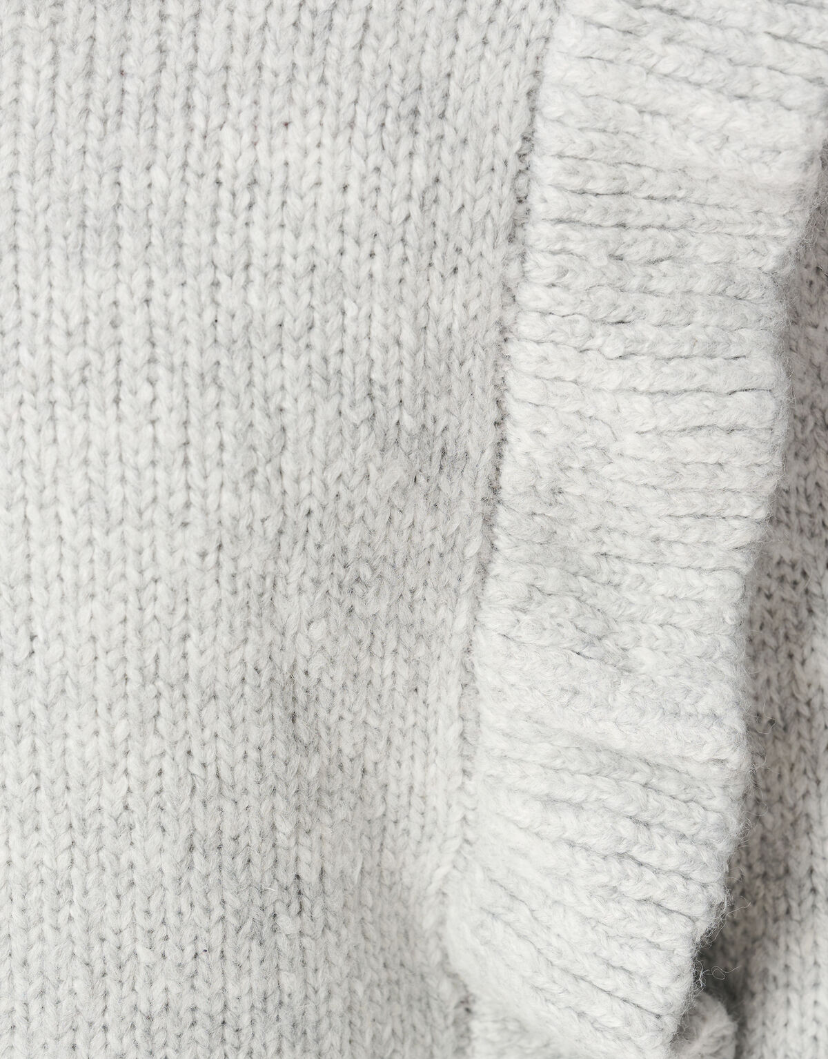Rüsch Pullover Hellgrau SHOEBY GIRLS
