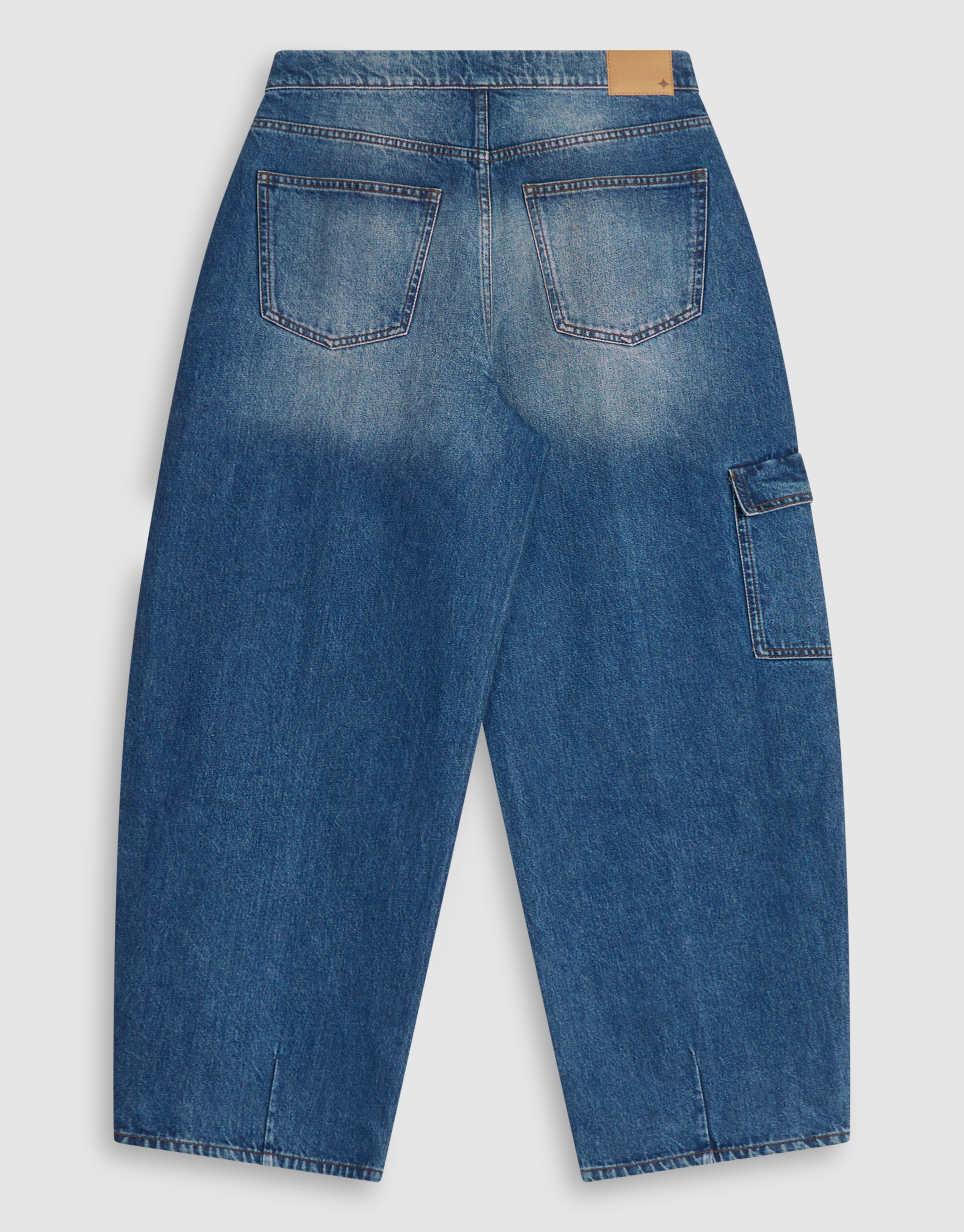 Cargo Barrel Fit Jeans Blau SHOEBY WOMEN