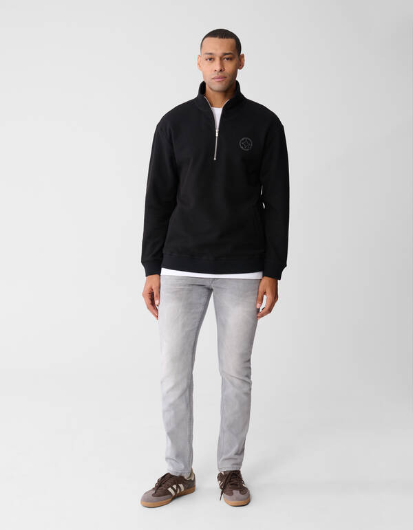 Pullover mit halbem Rei&szlig;verschluss  K&ouml;pergewebe Sc SHOEBY MEN