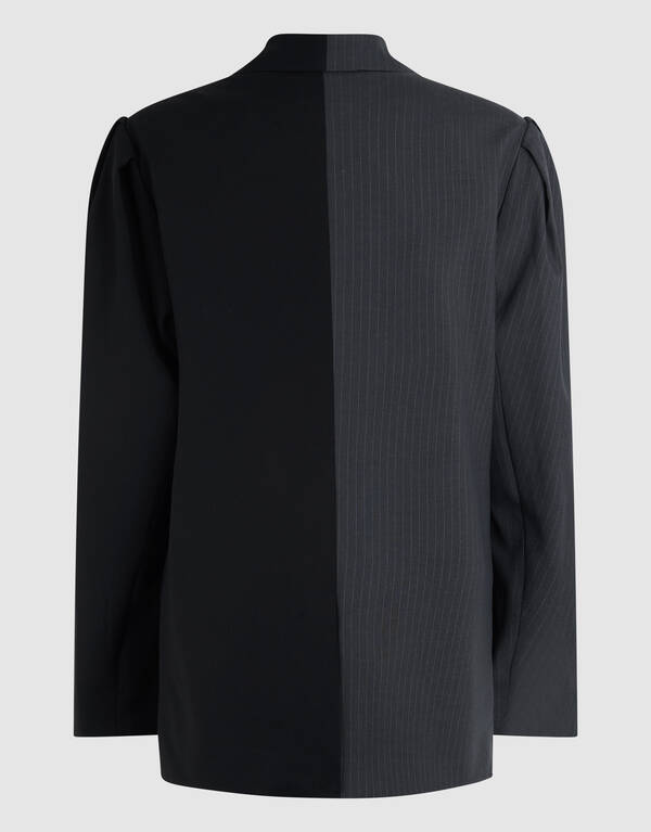 Übergroßer Pinstripes Mix Blazer Grau/Schwarz SHOEBY WOMEN