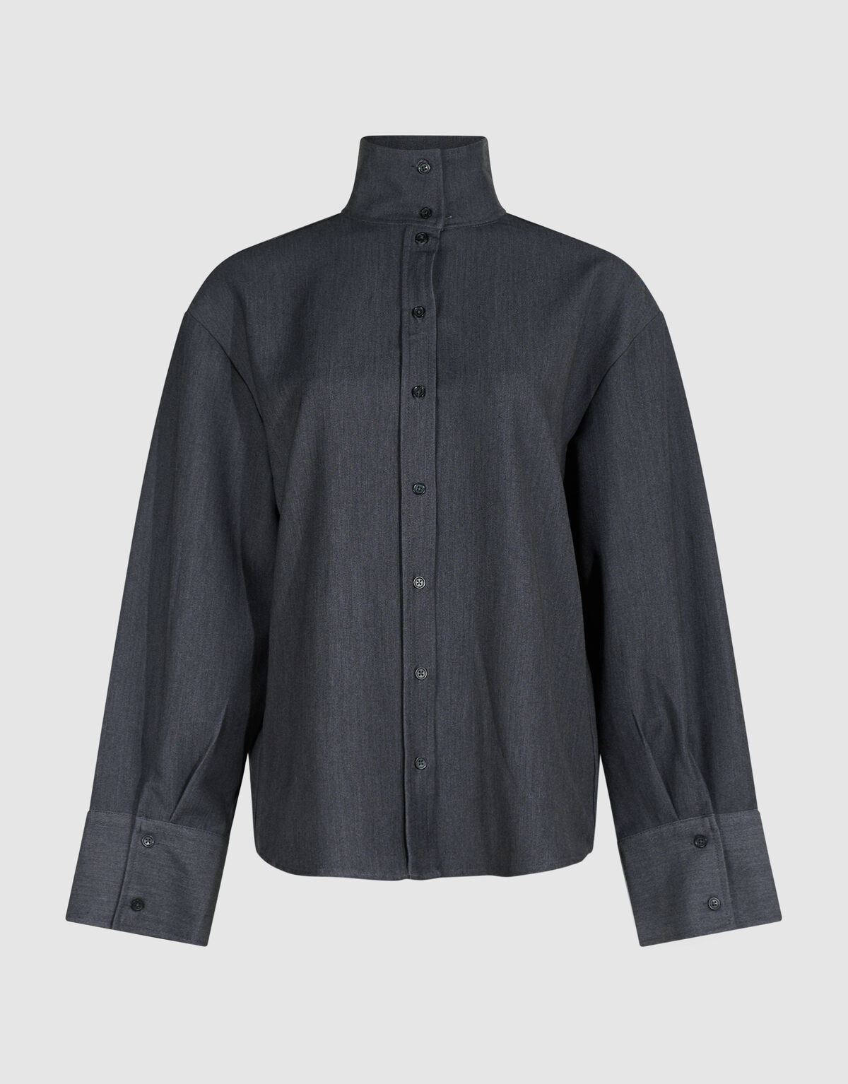 Oversized Tailored Bluse in Dunkelgrau By SHOEBY WOMEN