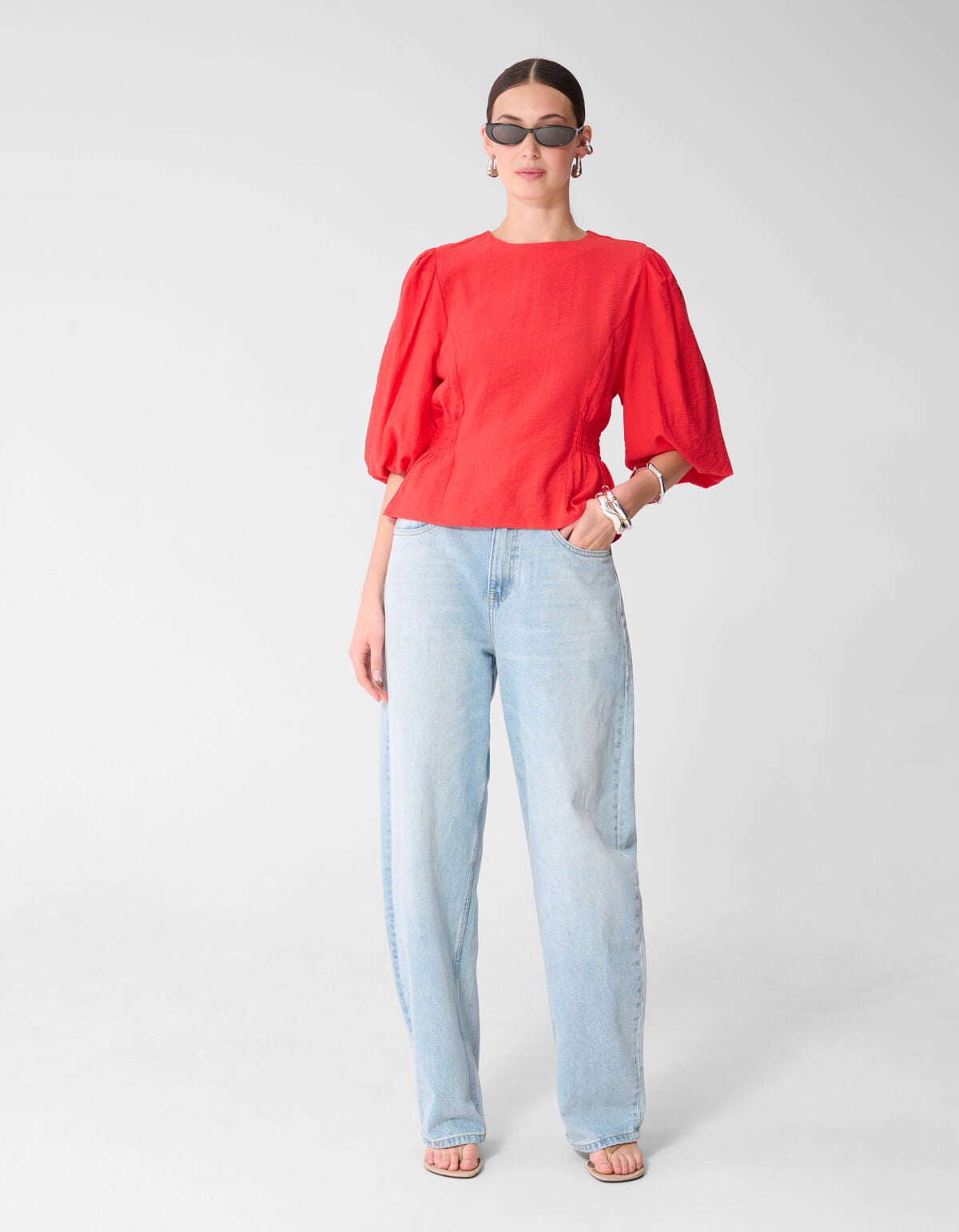 Rotes Smock Puff Top SHOEBY WOMEN
