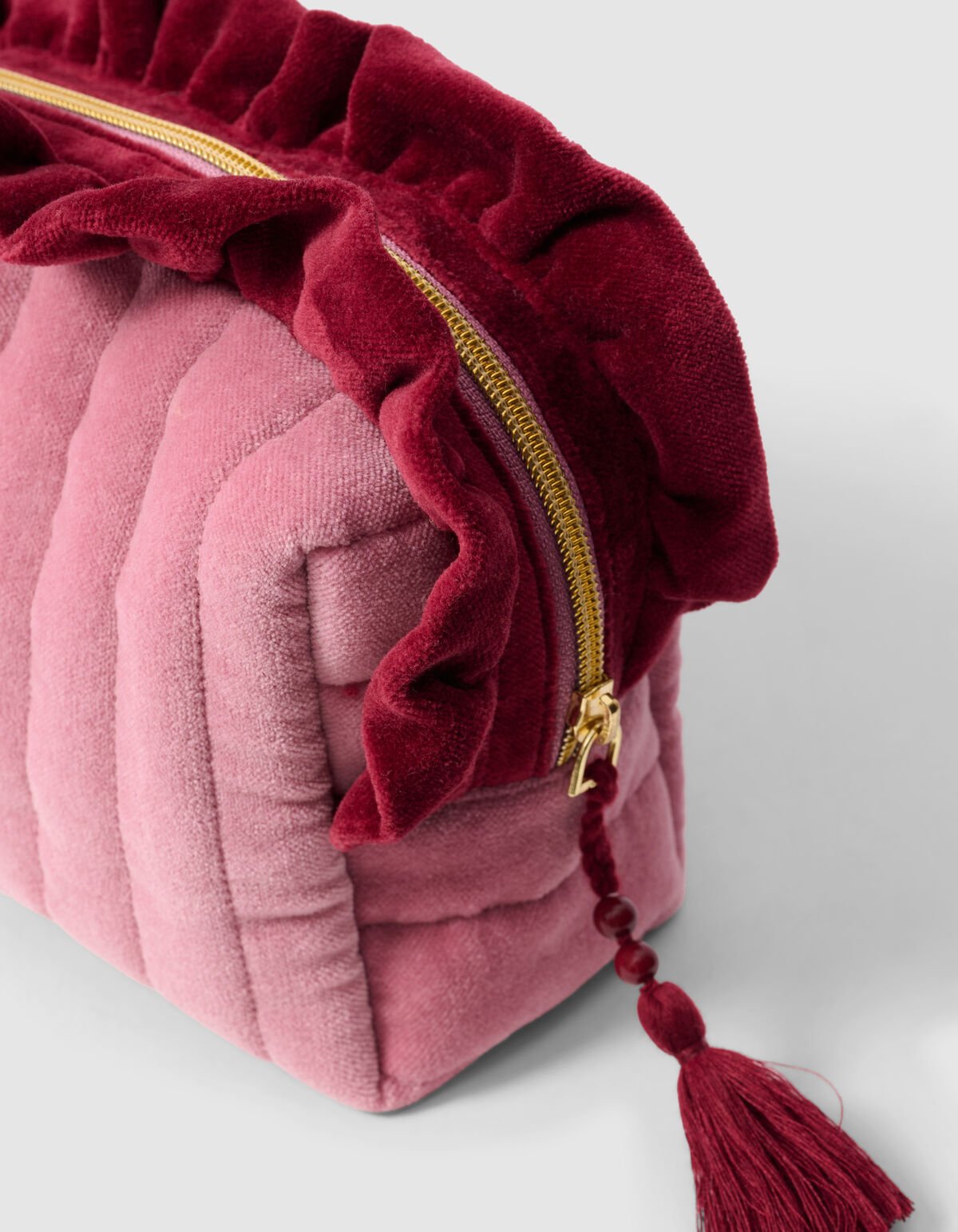 Velvet Make-up-Tasche Hellrosa SHOEBY ACCESSOIRES