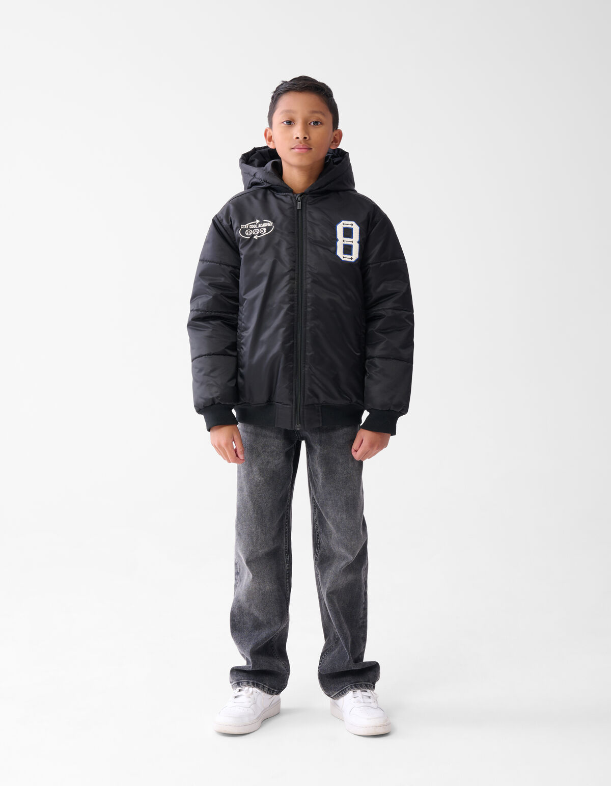 Varsity Jacke Schwarz SHOEBY BOYS