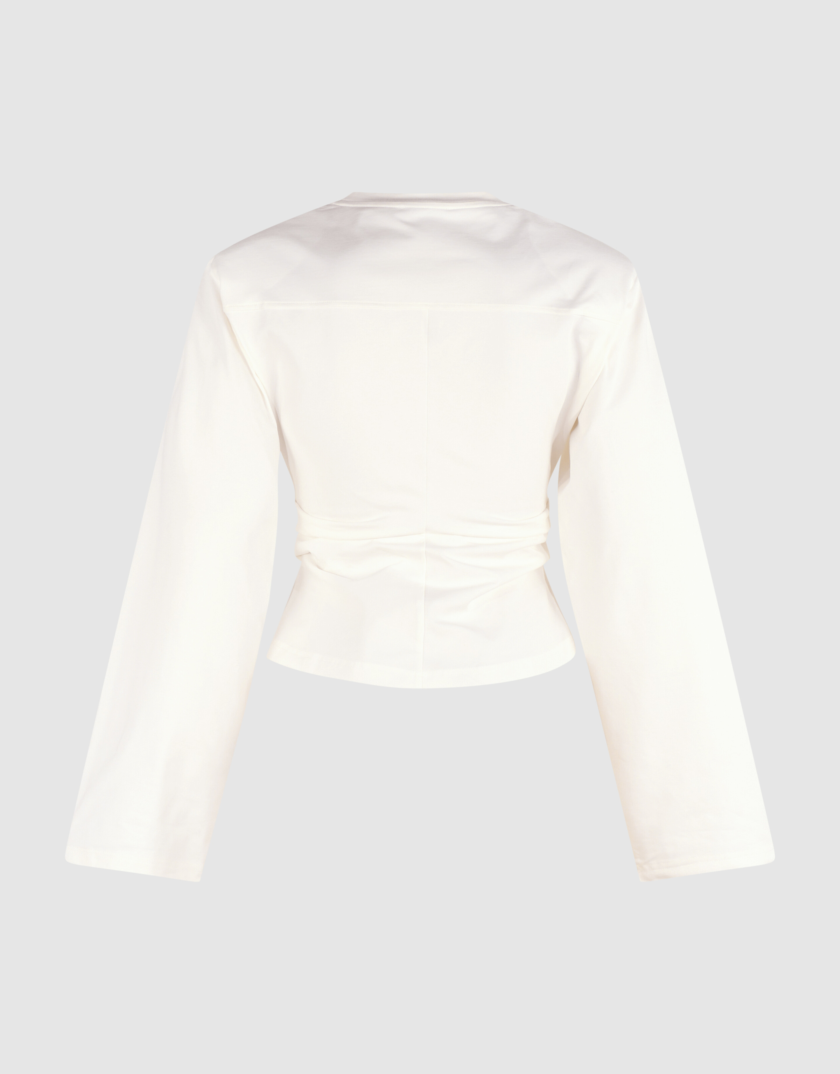 Drapierte Schulter Longsleeve Ecru SHOEBY WOMEN