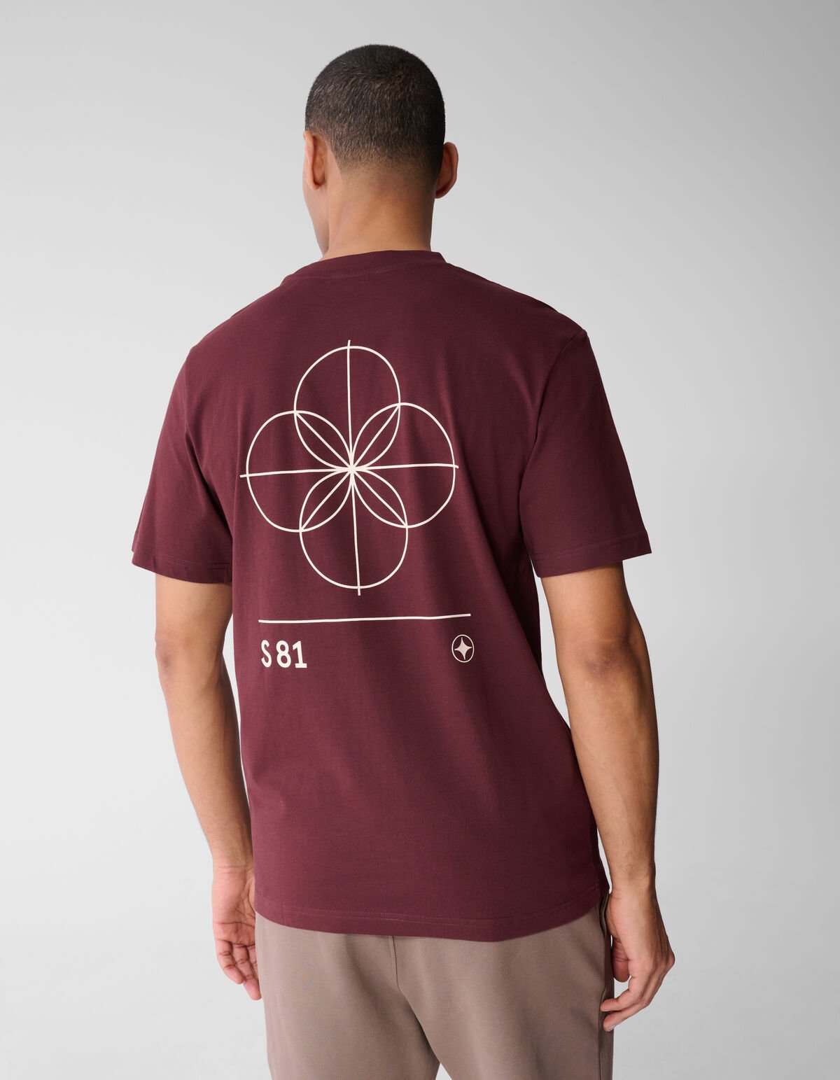 Geometry Artwork T-Shirt Dunkelrot SHOEBY MEN