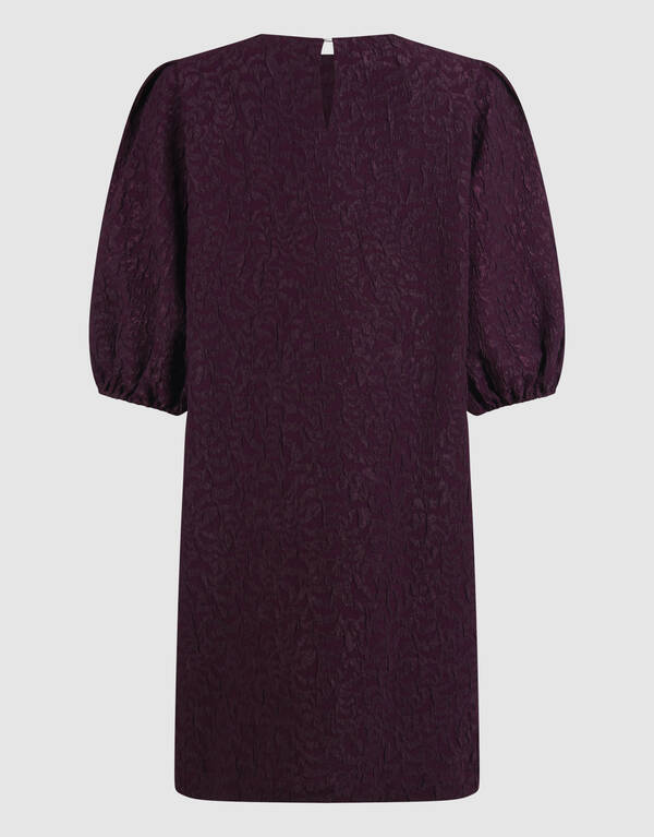 Jacquard Struktur Minikleid Dunkelrot SHOEBY WOMEN