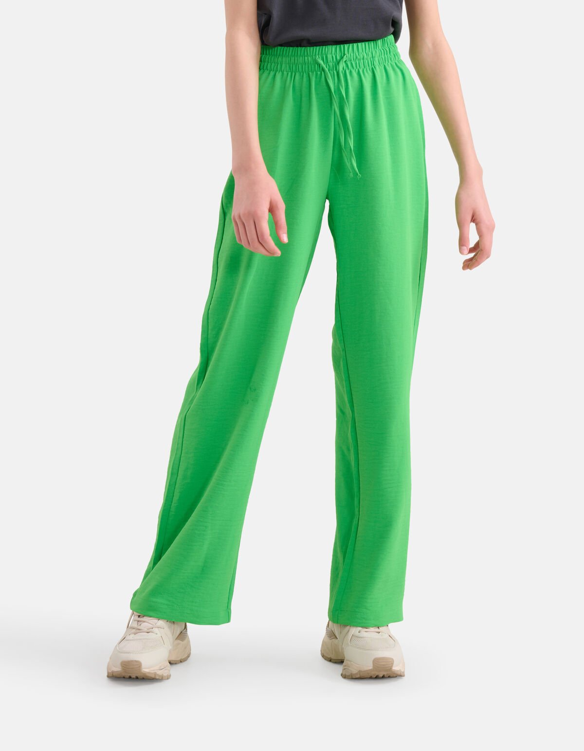 Wide Leg Broek Groen SHOEBY GIRLS