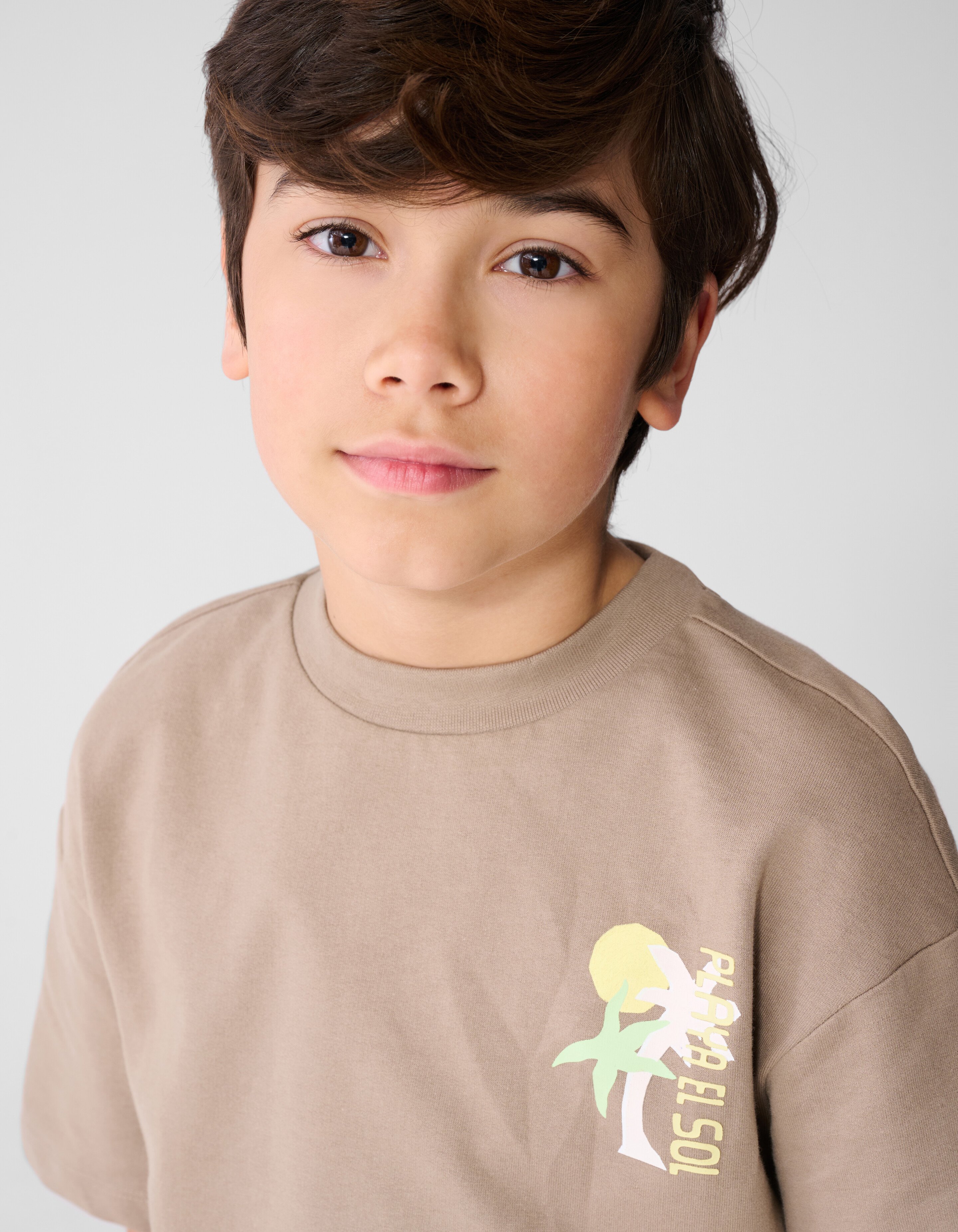 Playa Relaxed T-Shirt Taupe SHOEBY BOYS