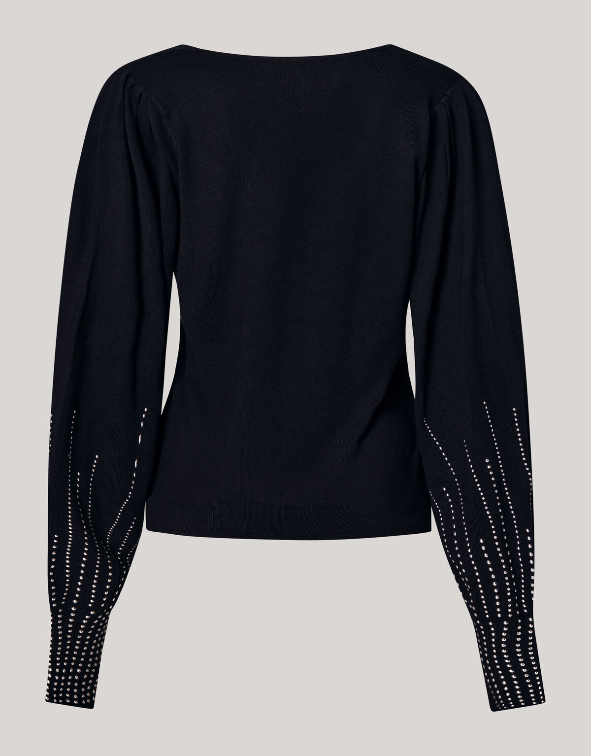 Gestrickter Pullover mit V-Ausschnitt und Nieten S SHOEBY WOMEN