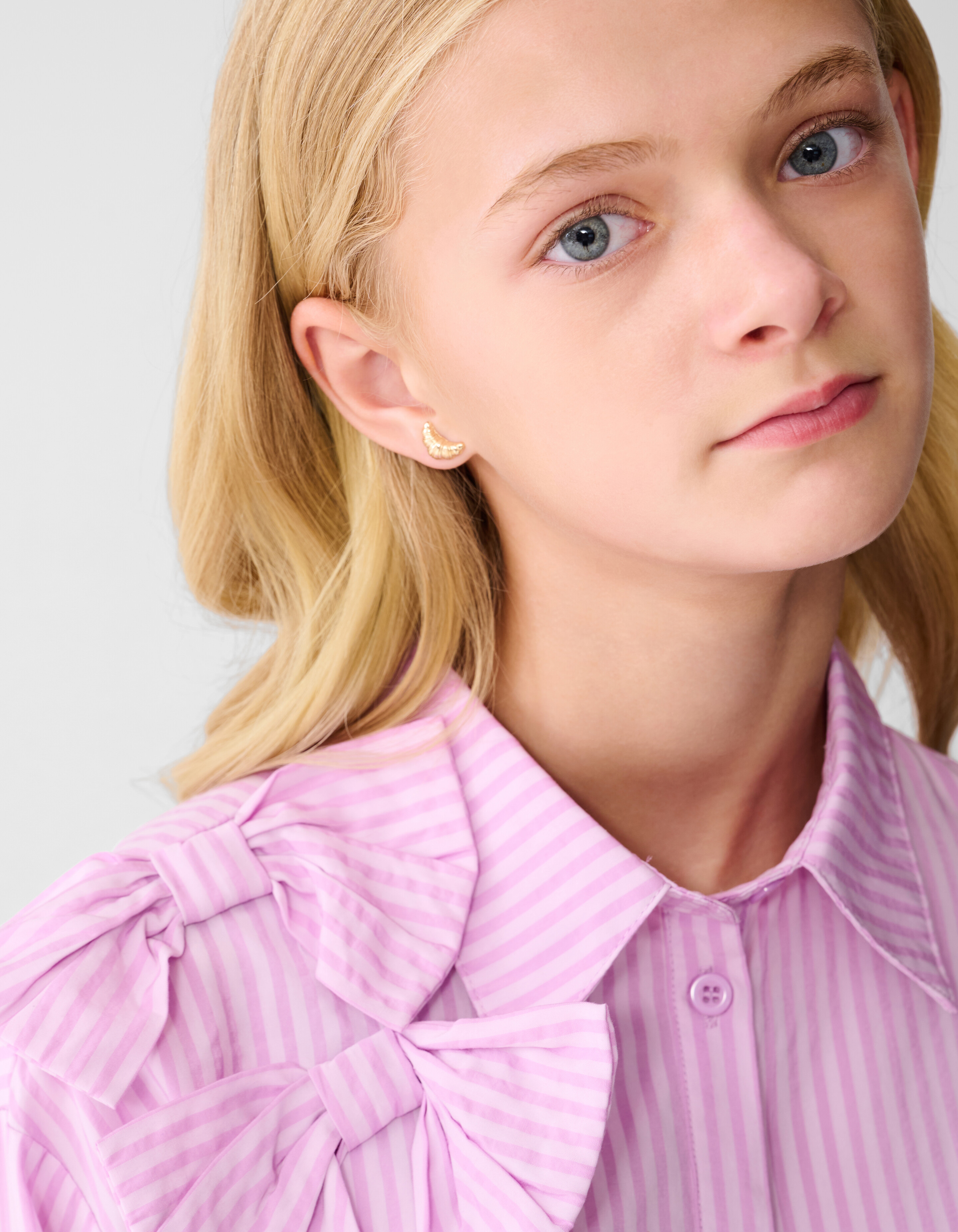 Gestreifte Schleifenbluse Rosa SHOEBY GIRLS