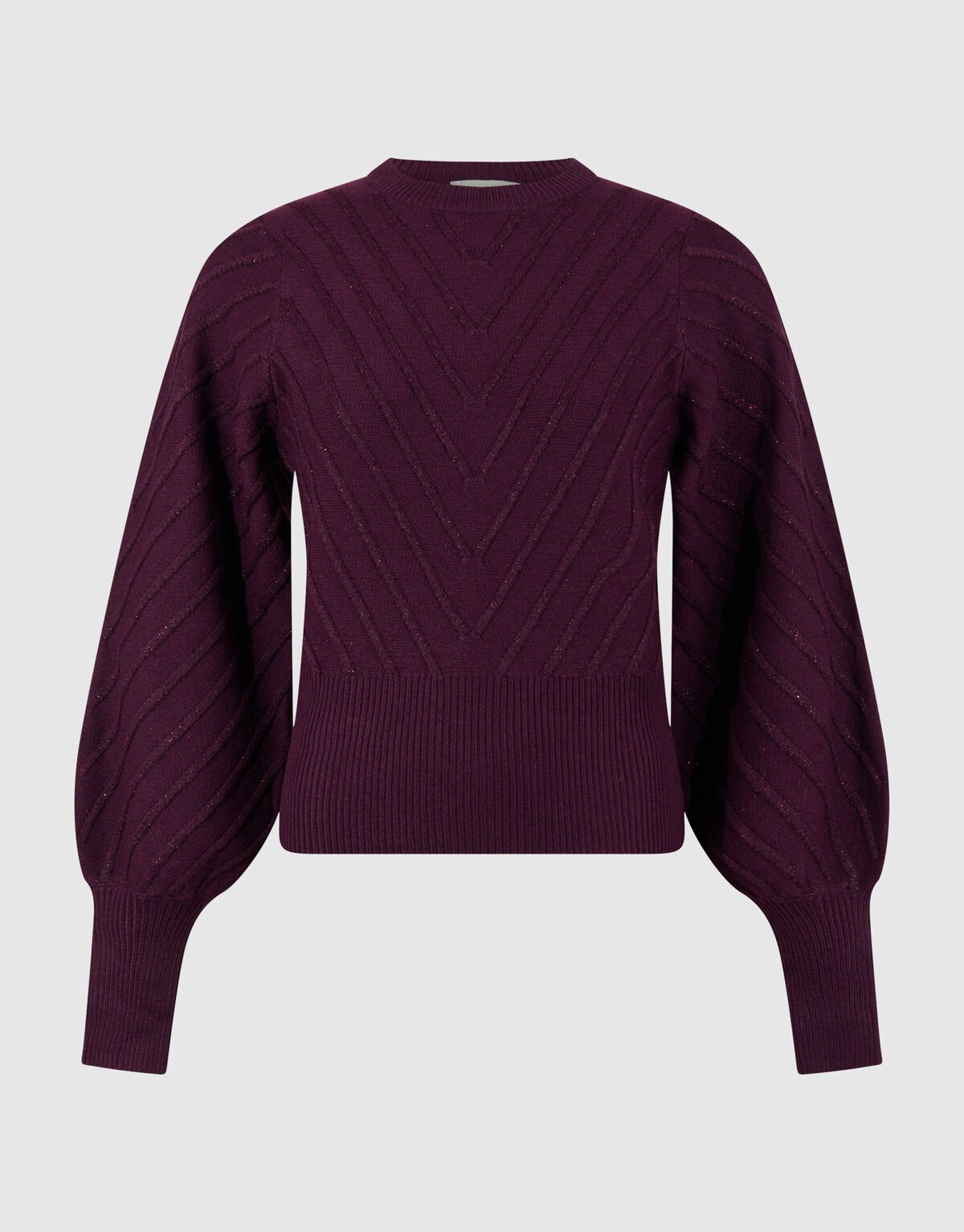 Glitzernder Strickpullover, Dunkelrot SHOEBY WOMEN