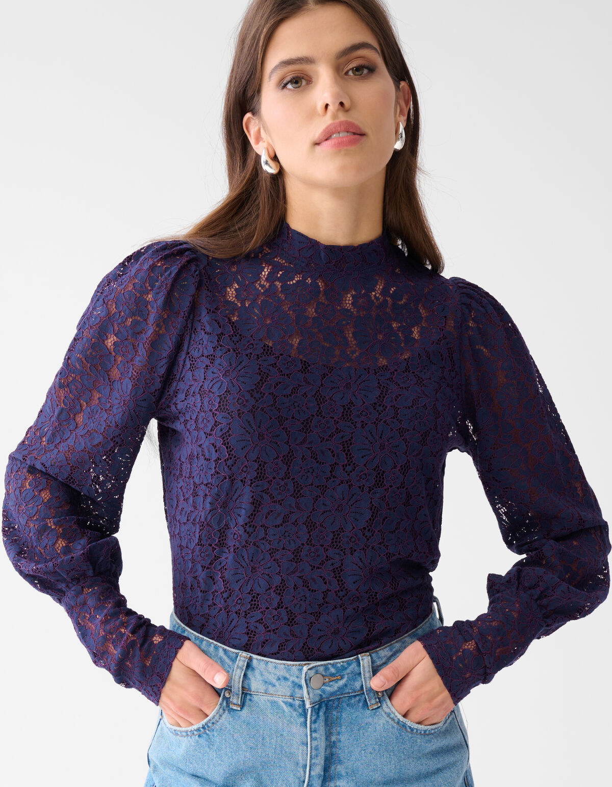 Zweifarbiges Oberteil Dunkelviolett SHOEBY WOMEN