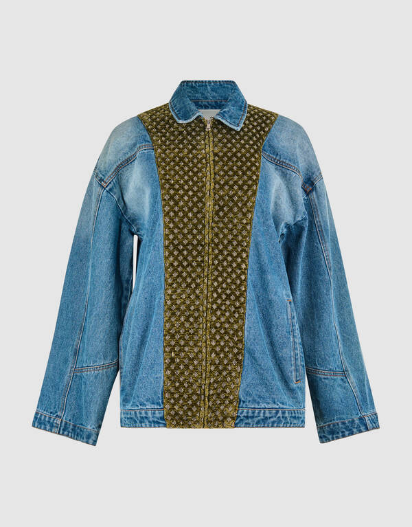 Velours-Jeansjacke Blau Von Mieke SHOEBY WOMEN