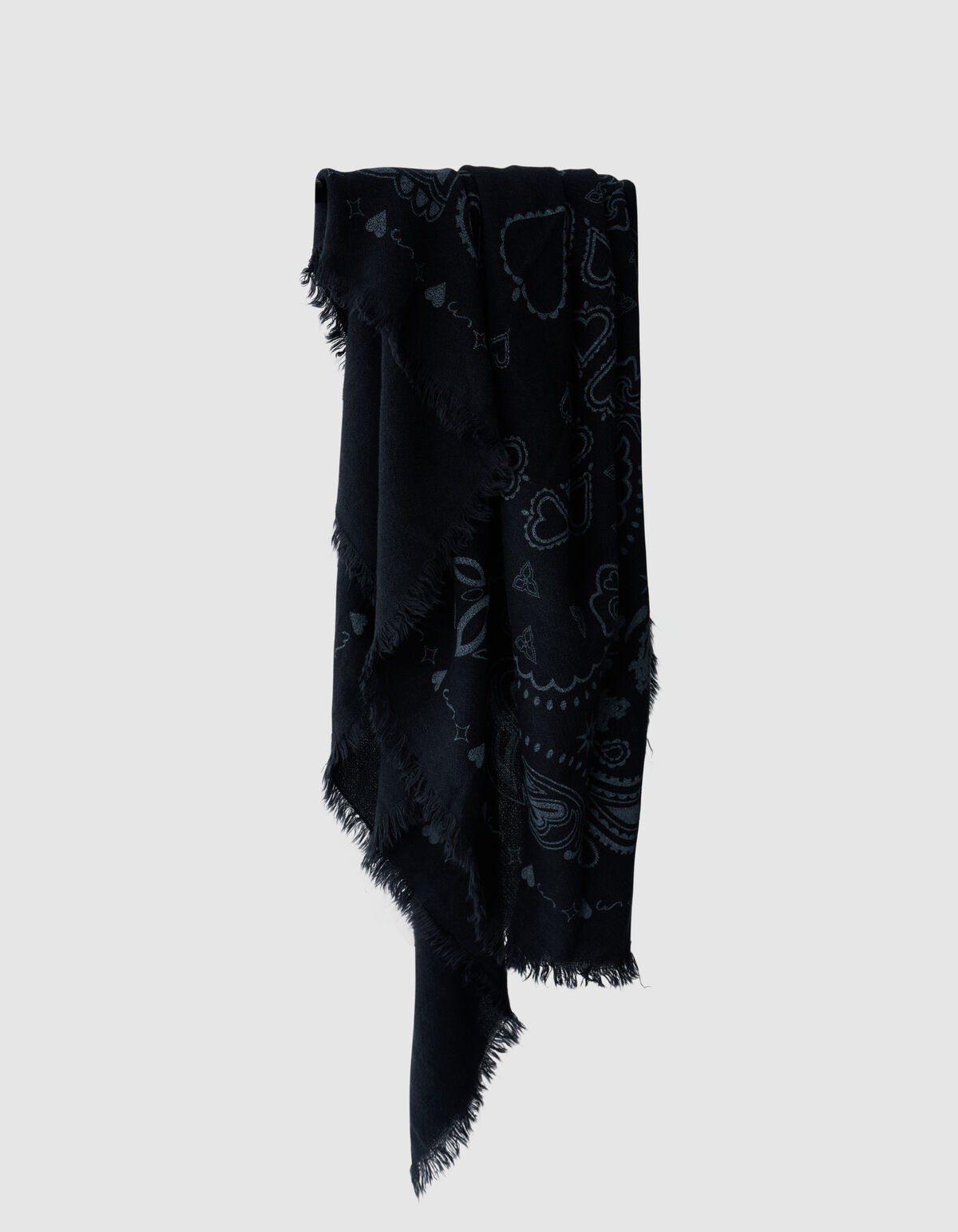 Quadratischer Schal mit Paisleymuster in Schwarz SHOEBY ACCESSOIRES