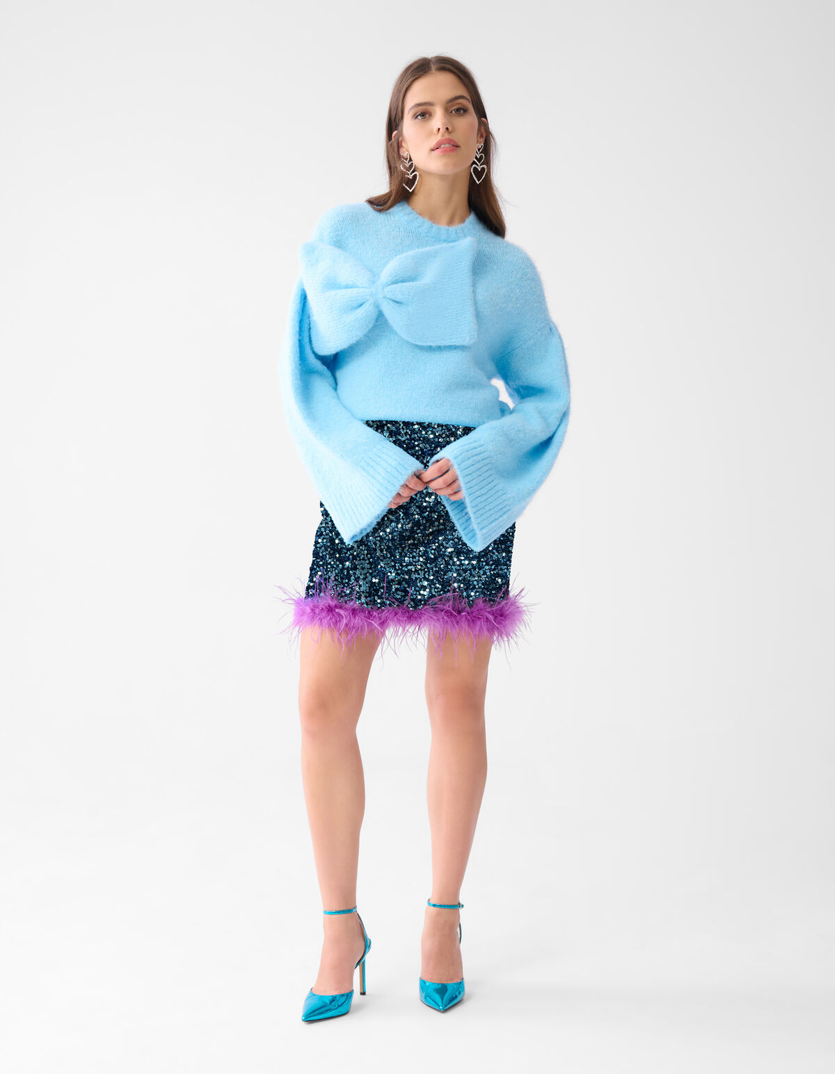 Bow Sweater Hellblau By Lizzy SHOEBY WOMEN