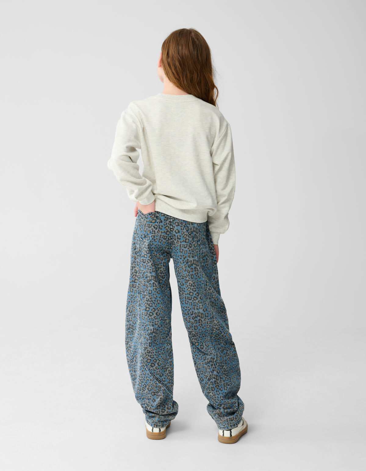 Leopard Barrel Fit Jeans Blau SHOEBY GIRLS