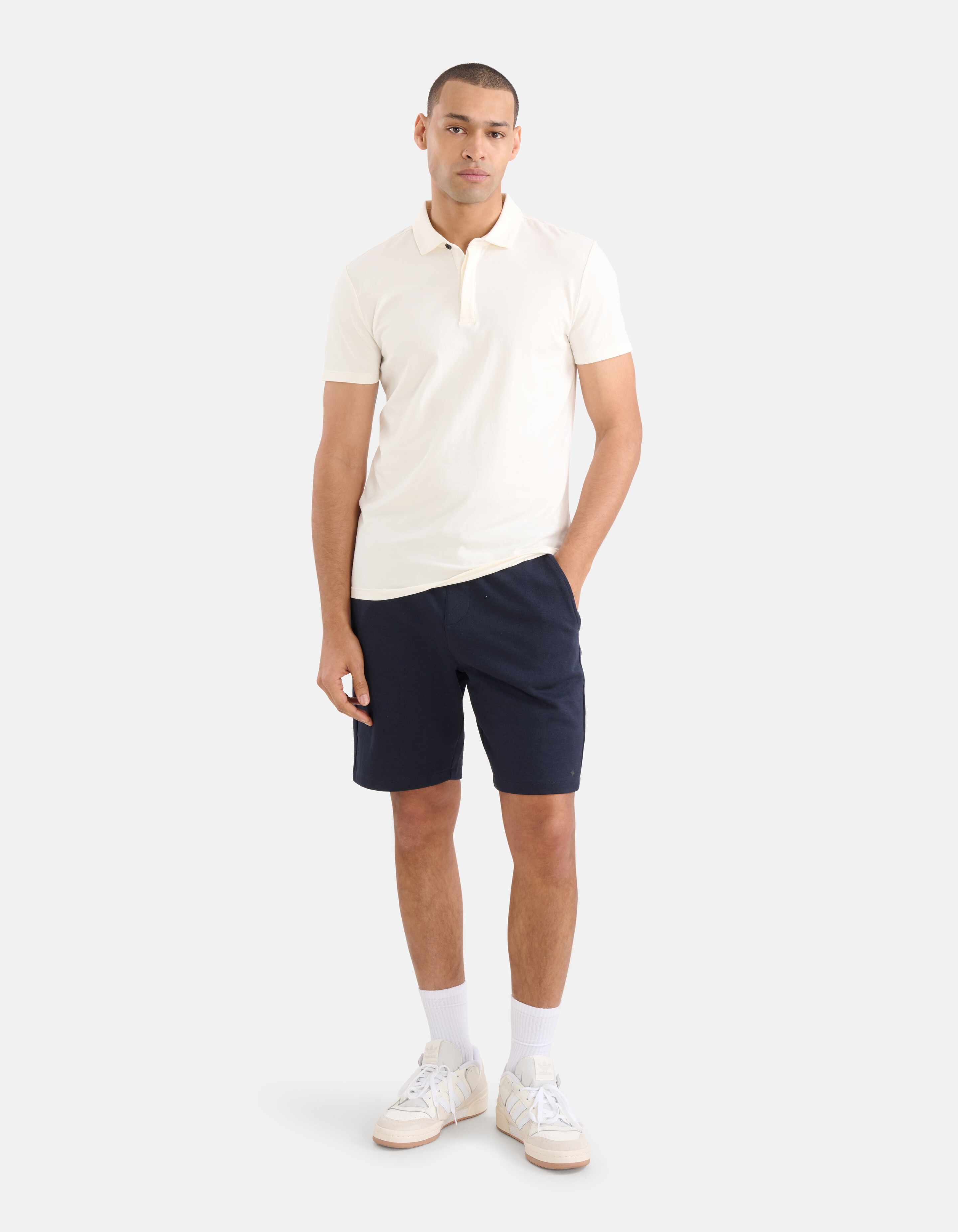 Jersey Polo Off White SHOEBY MEN