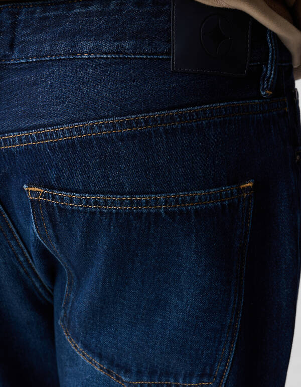 Relaxed Fit Jeans Dunkelblau SHOEBY MEN