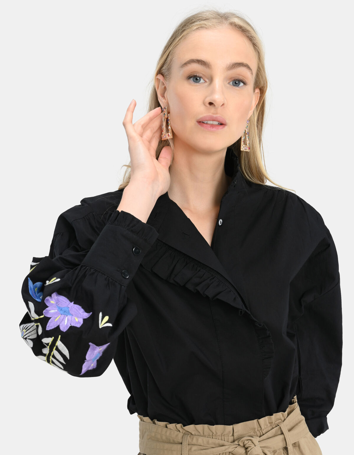 Bluse mit Voile-Stickerei SHOEBY WOMEN