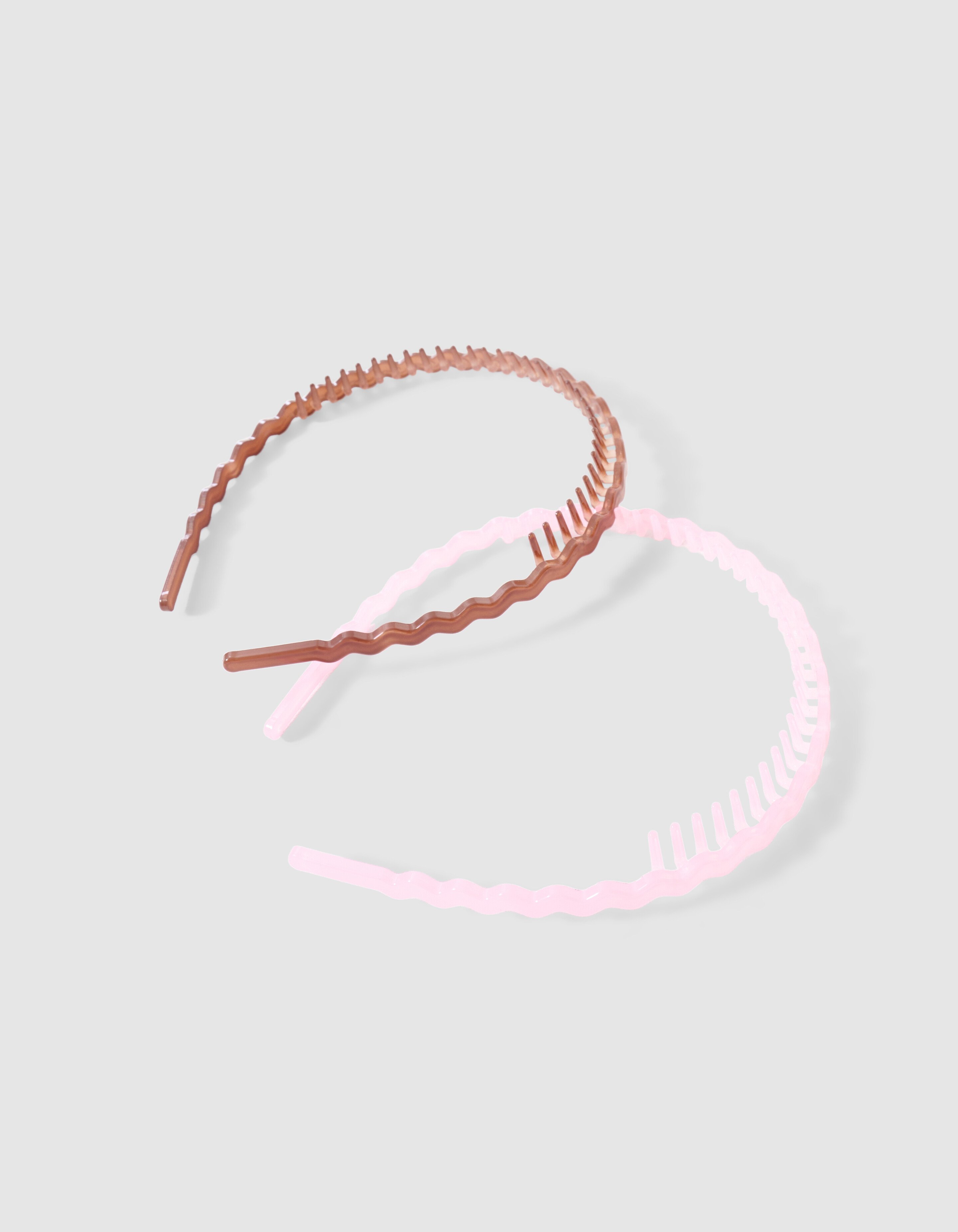 Wavy Haarreifen Set Rosa/Braun SHOEBY ACCESSOIRES