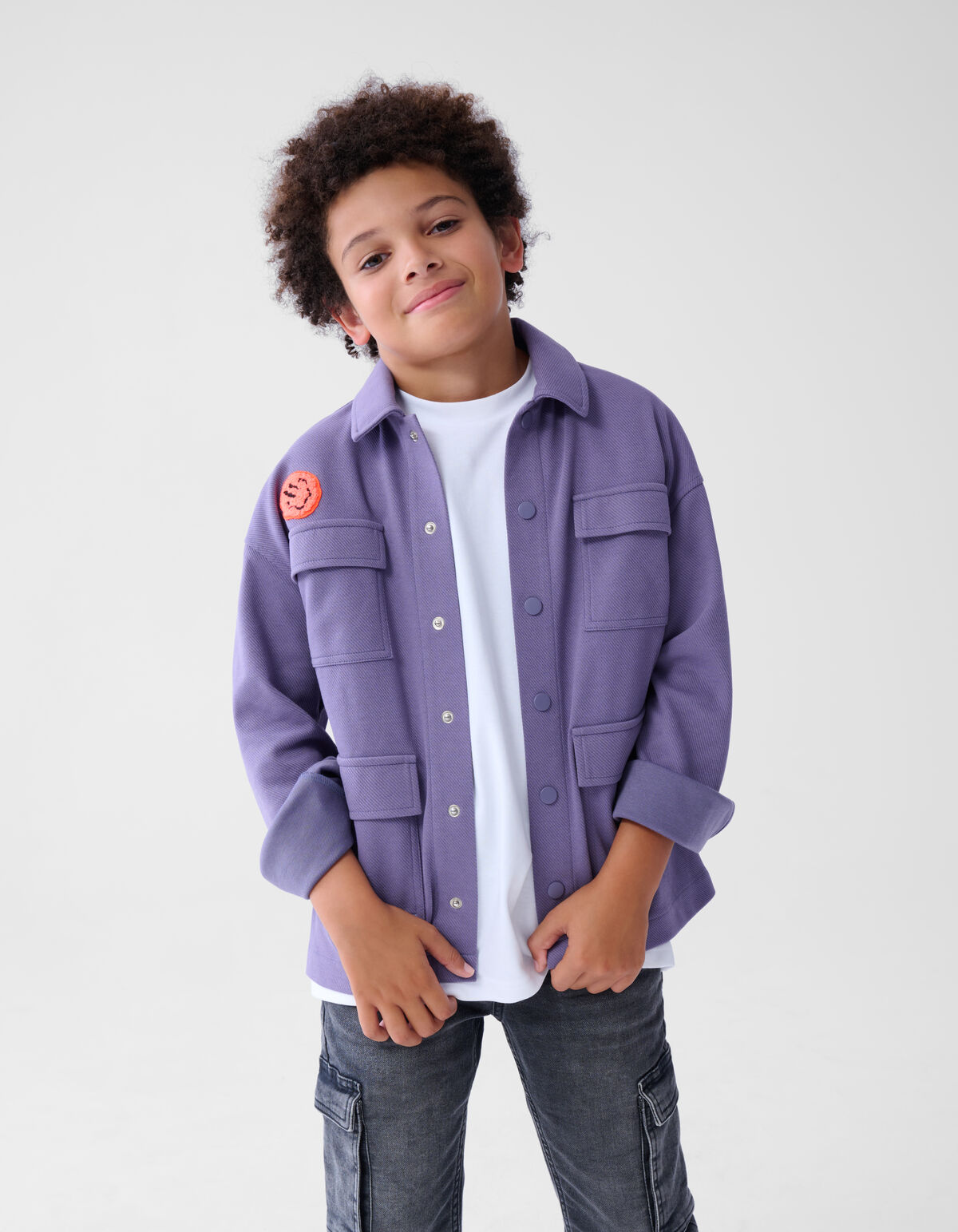 Patch Überhemd Lila SHOEBY BOYS