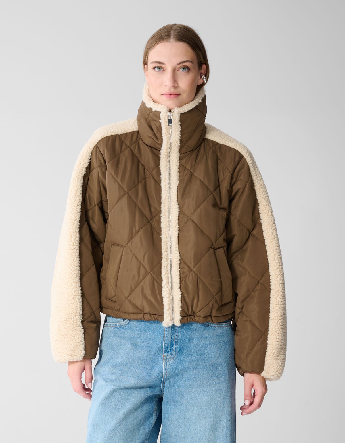 Weiche wattierte Jacke Braun/Beige SHOEBY WOMEN
