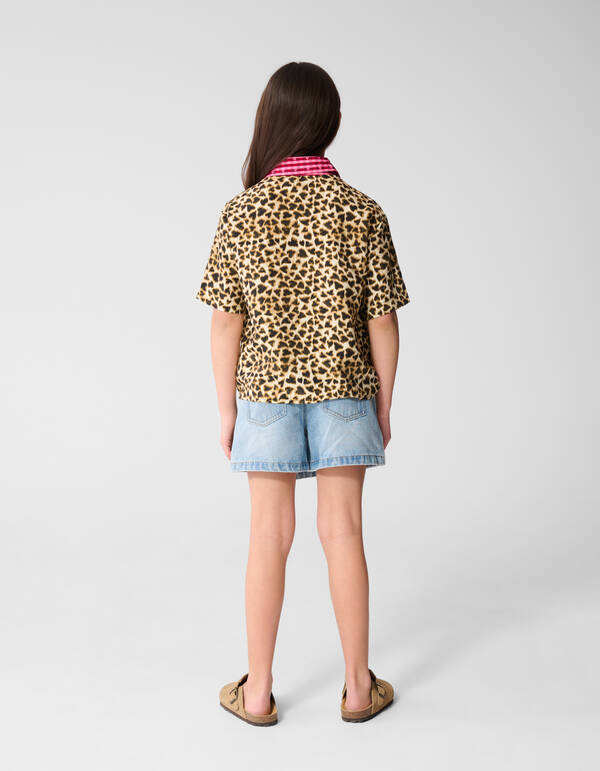 Leopardenbluse in Hellbraun SHOEBY GIRLS