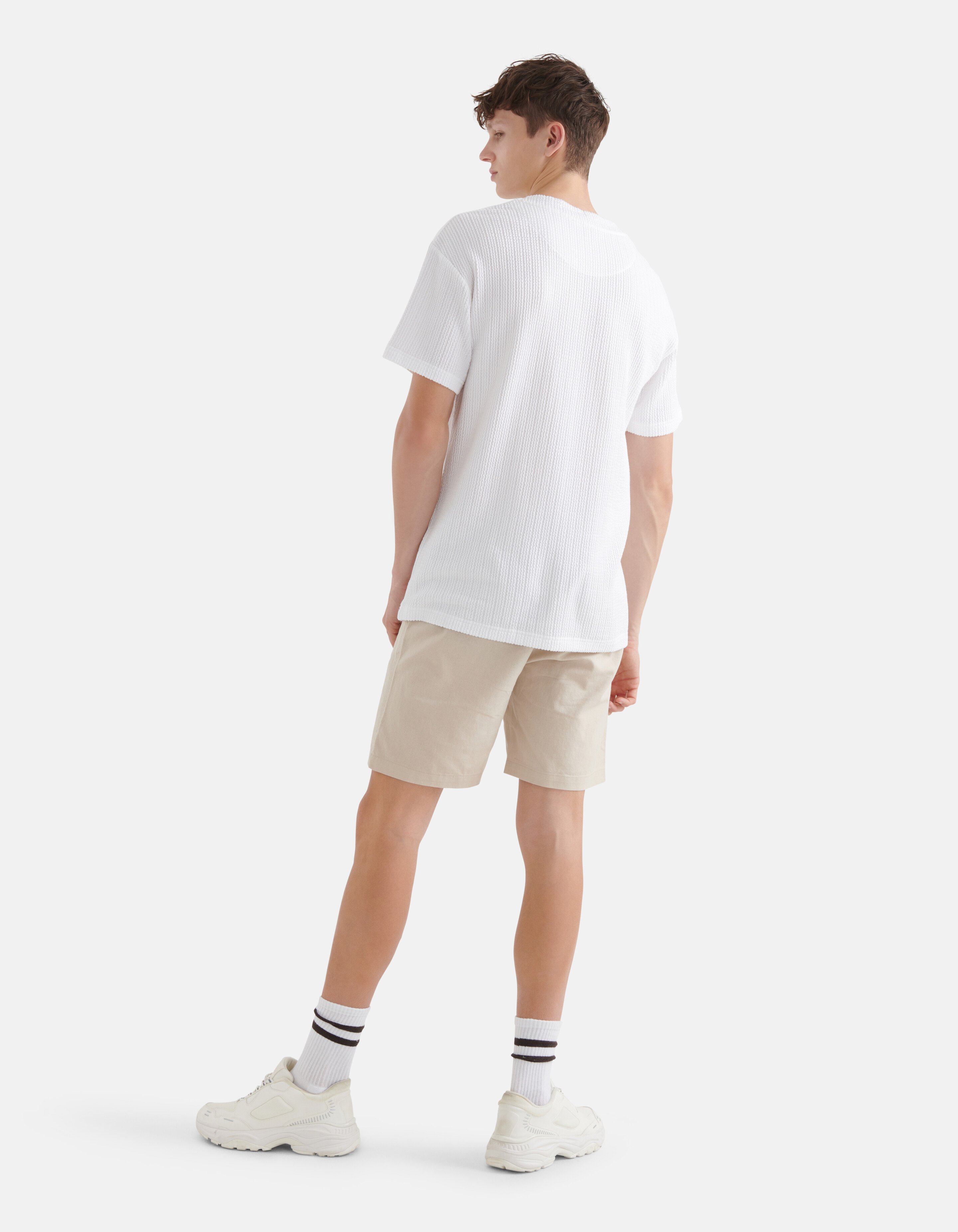 Seersucker-T-Shirt Weiß SHOEBY MEN