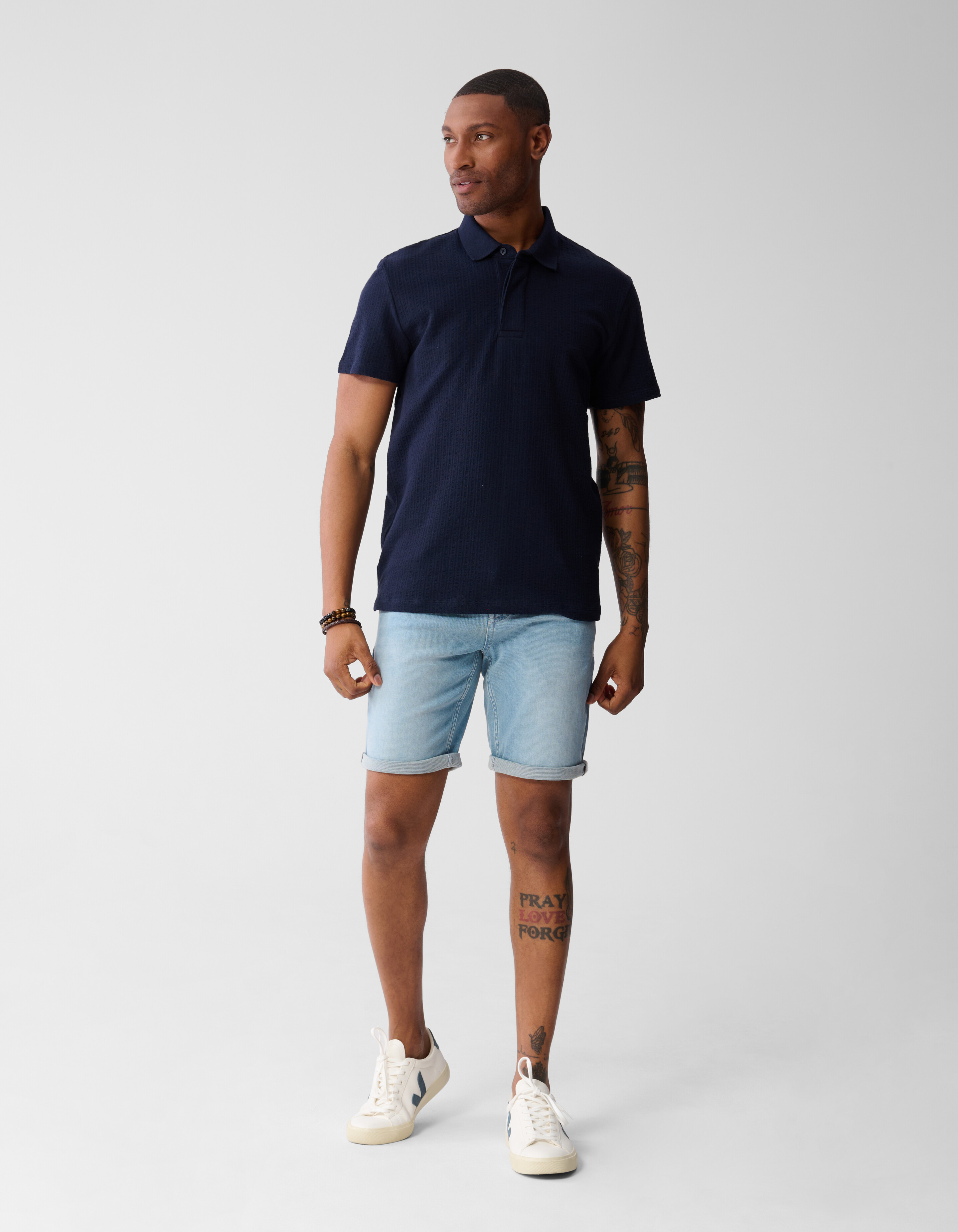 Struktur Polo Dunkelblau SHOEBY MEN