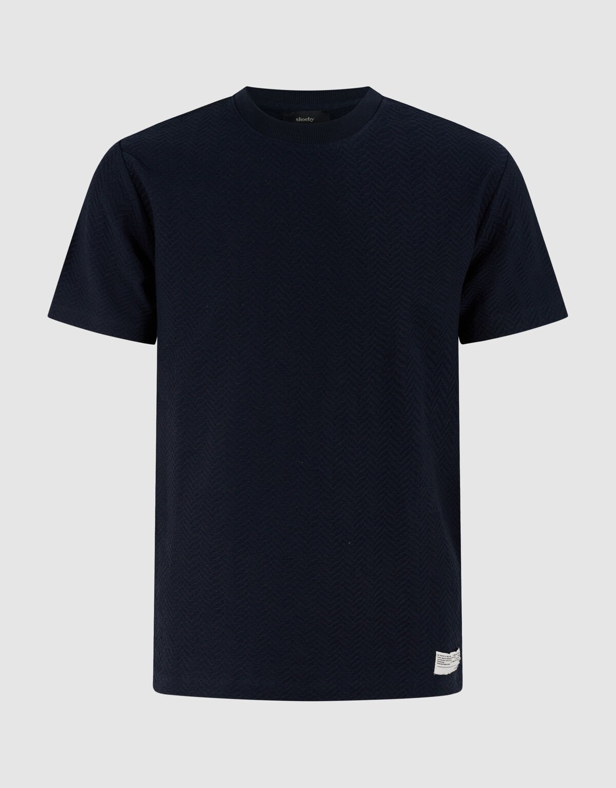 Jacquard-T-Shirt Dunkelblau SHOEBY MEN