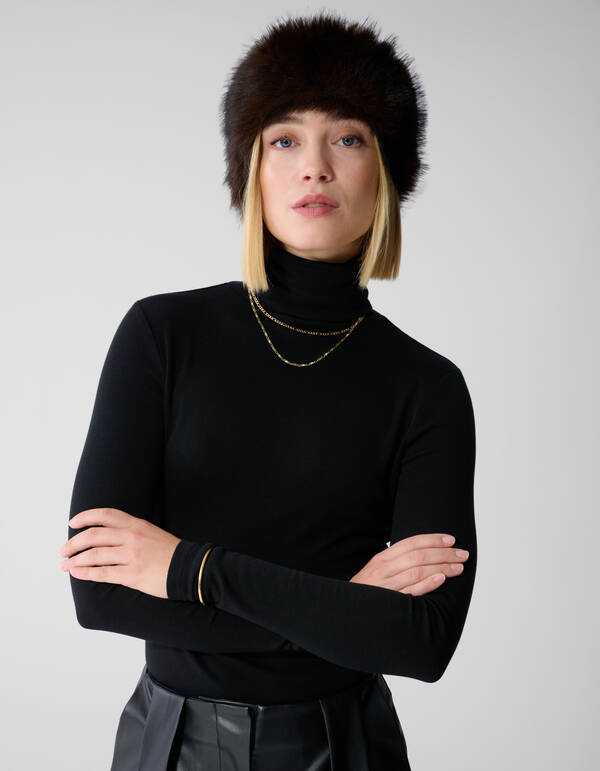 Fake-Fur-Haarband Dunkelbraun By Lonneke SHOEBY ACCESSOIRES
