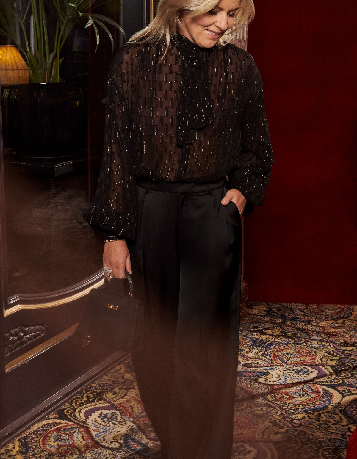 Satin-Hose Schwarz von Lonneke SHOEBY WOMEN