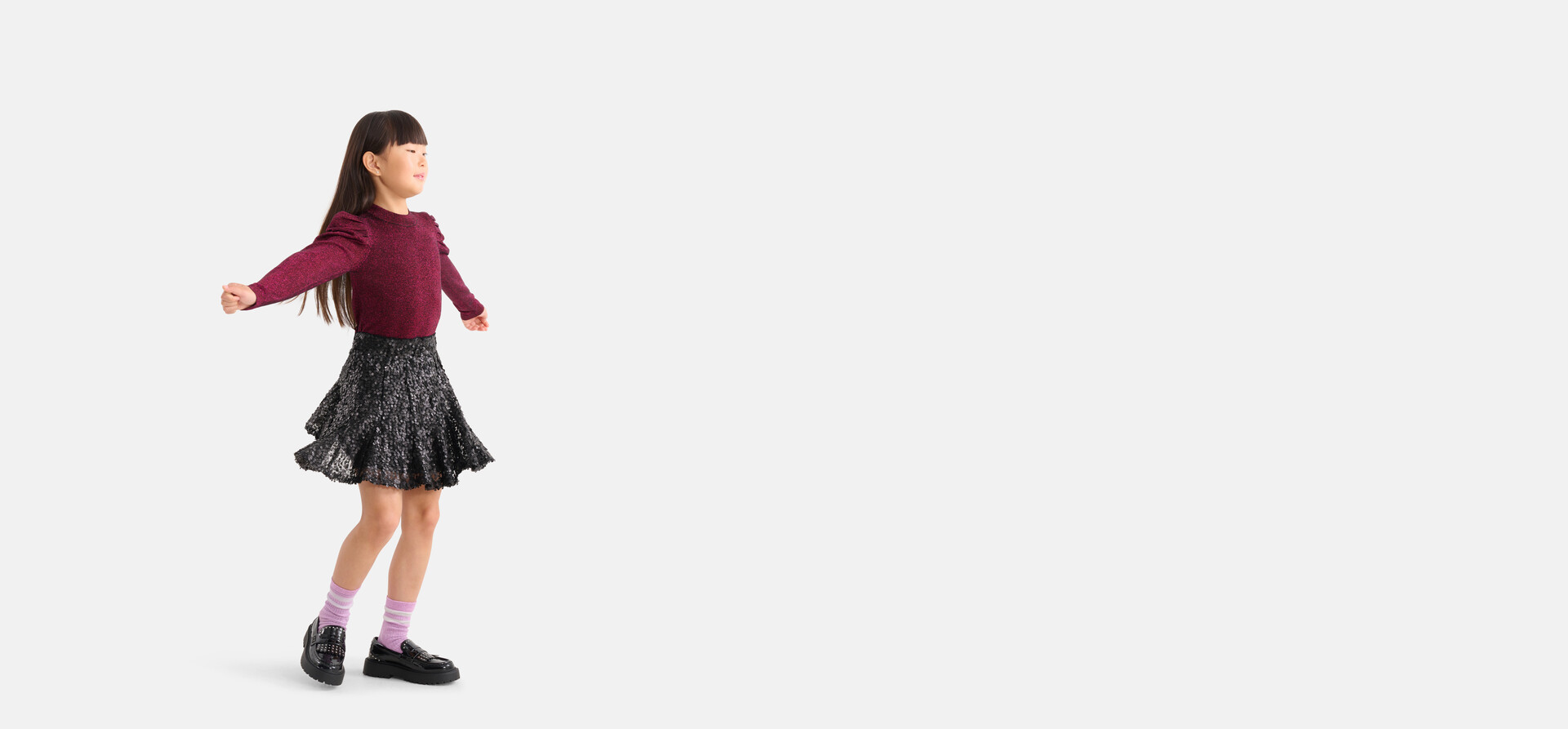 Paillettenrock Schwarz von Nicolette SHOEBY GIRLS