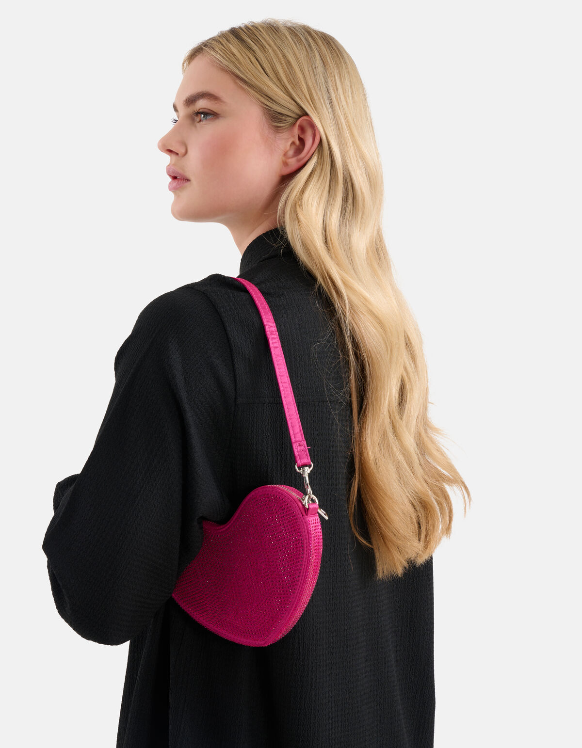 Strass Herz Geldb&ouml;rse Rosa SHOEBY ACCESSOIRES