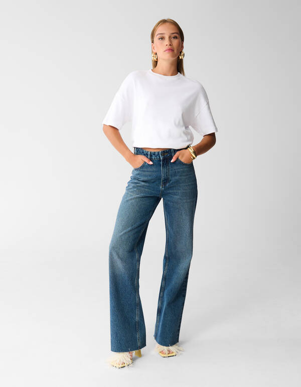 Weit geschnittene Jeans Dunkelblau SHOEBY WOMEN